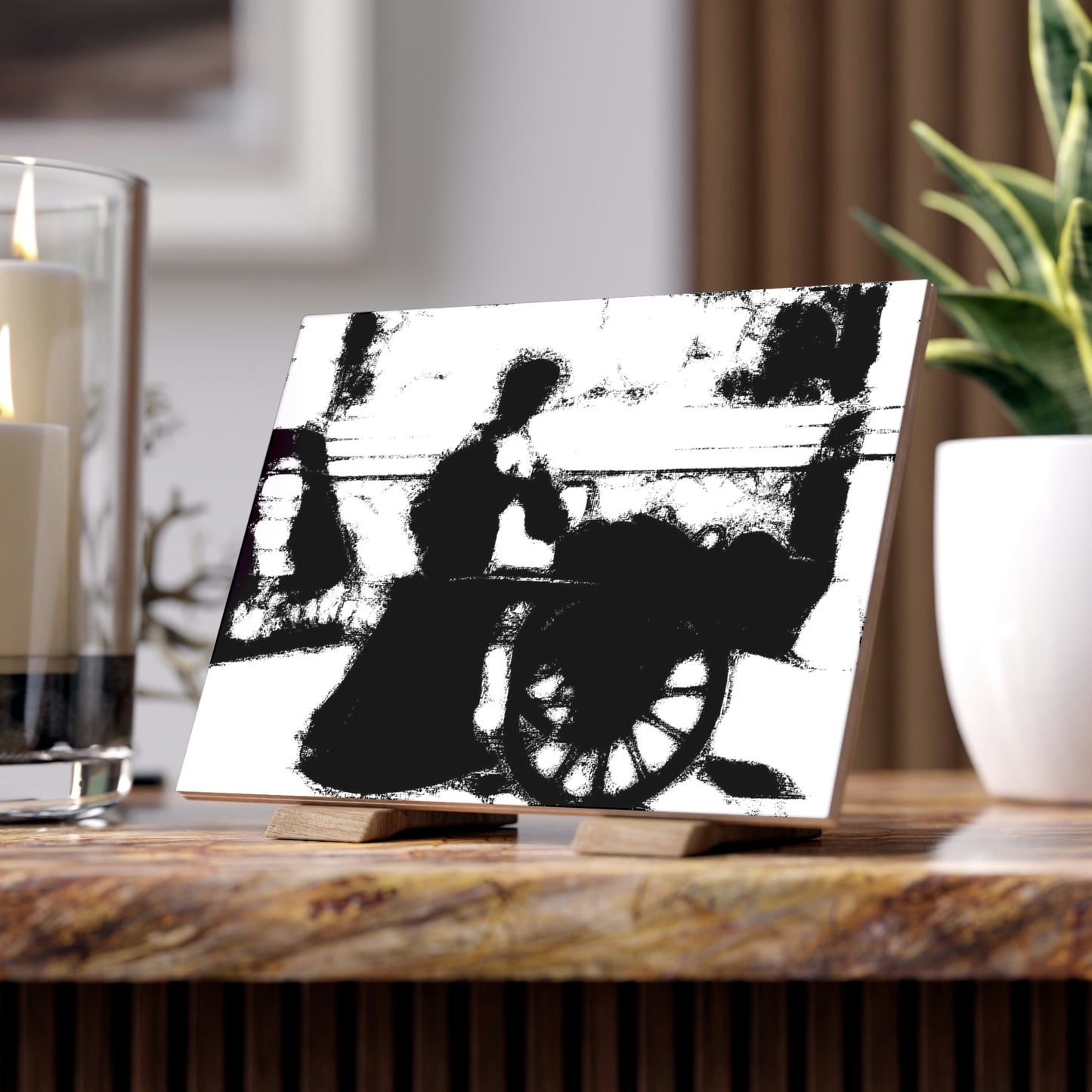 Ceramic Photo Tile ... Dublin's "Molly Malone Along Grafton Street" ... Cryin' Cockels & Muscles Alive-Alive-Oh ... Circa 2003 ... Original Works ...