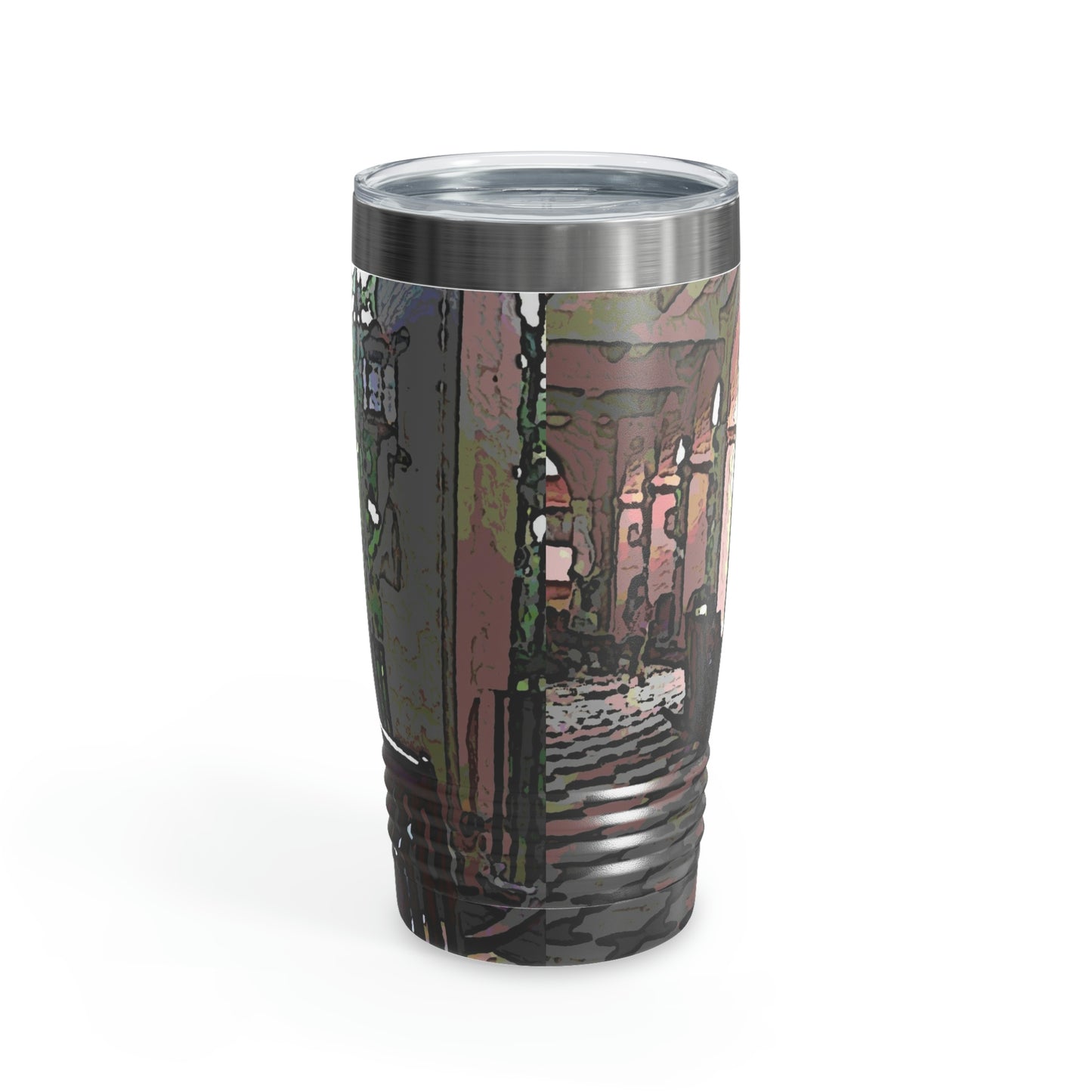 Ringneck Tumbler, 20oz ... Lanai & Rocking Chairs At: 'The Pink Palace' ... The Royal Hawai'ian ... Honolulu, HI ... '27Oct2014' ... Original Works ...