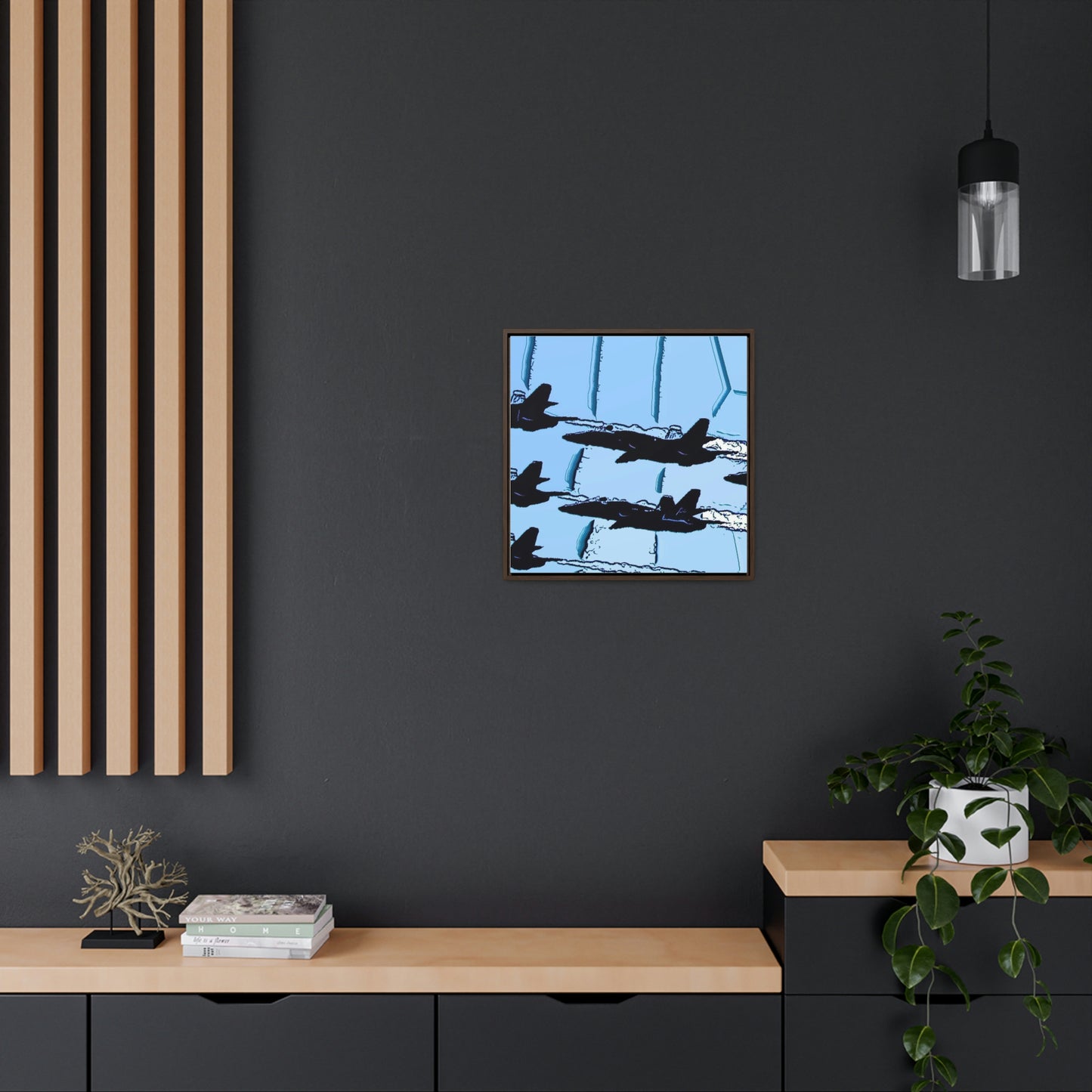 Gallery Canvas Wraps, Square Frame ... Seattle Seafair ..."Blue Angels Run Over Lake Washington" ... Circa Mid 1980's ... Dr FJ Holt ... Original Works ...