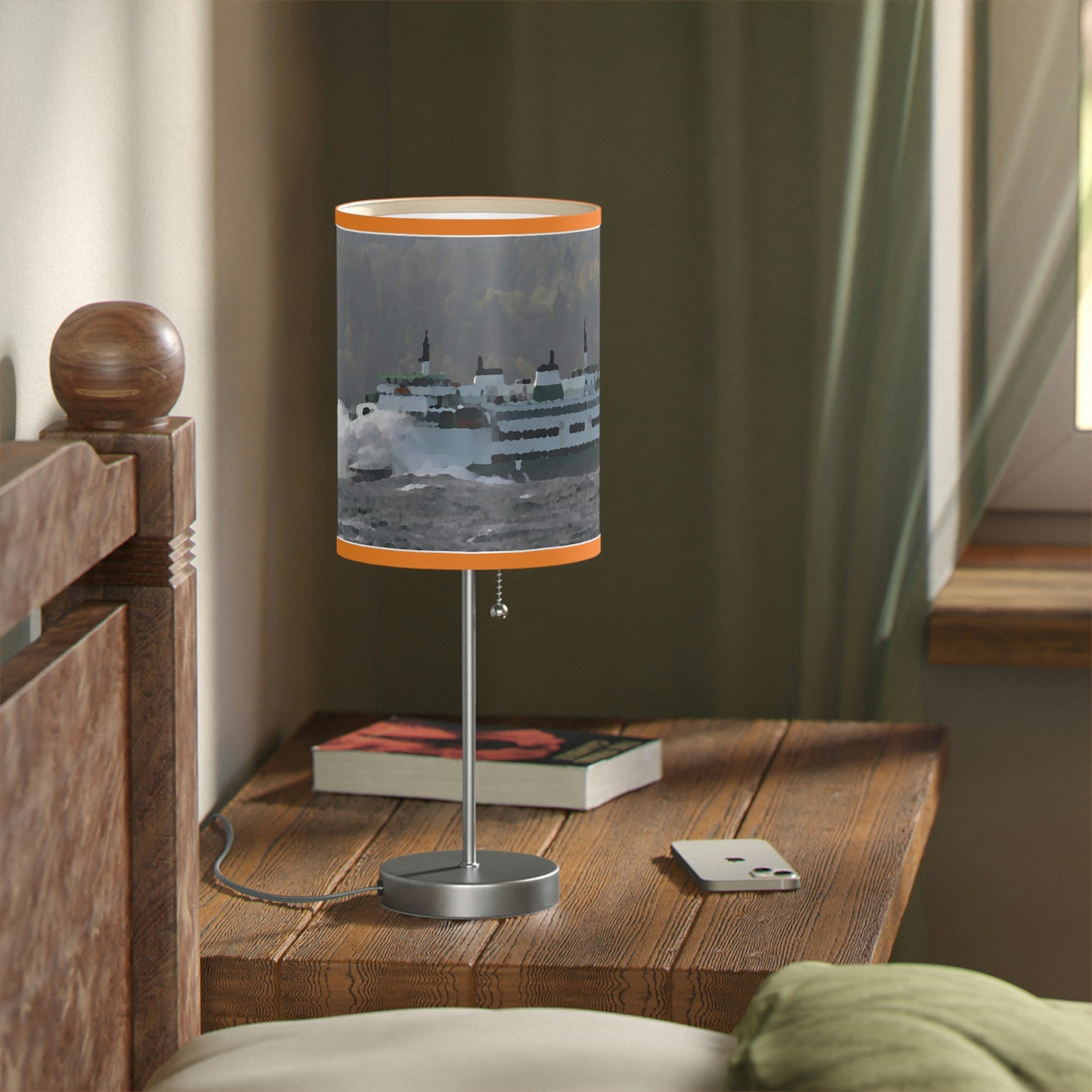 Lamp on a Stand, US|CA plug ... WADOT Ferry Crossing ... "A Very Rough Day" ... Mulkiteo Route ... Family Archives ... Early 1990's' ... Original Works ...