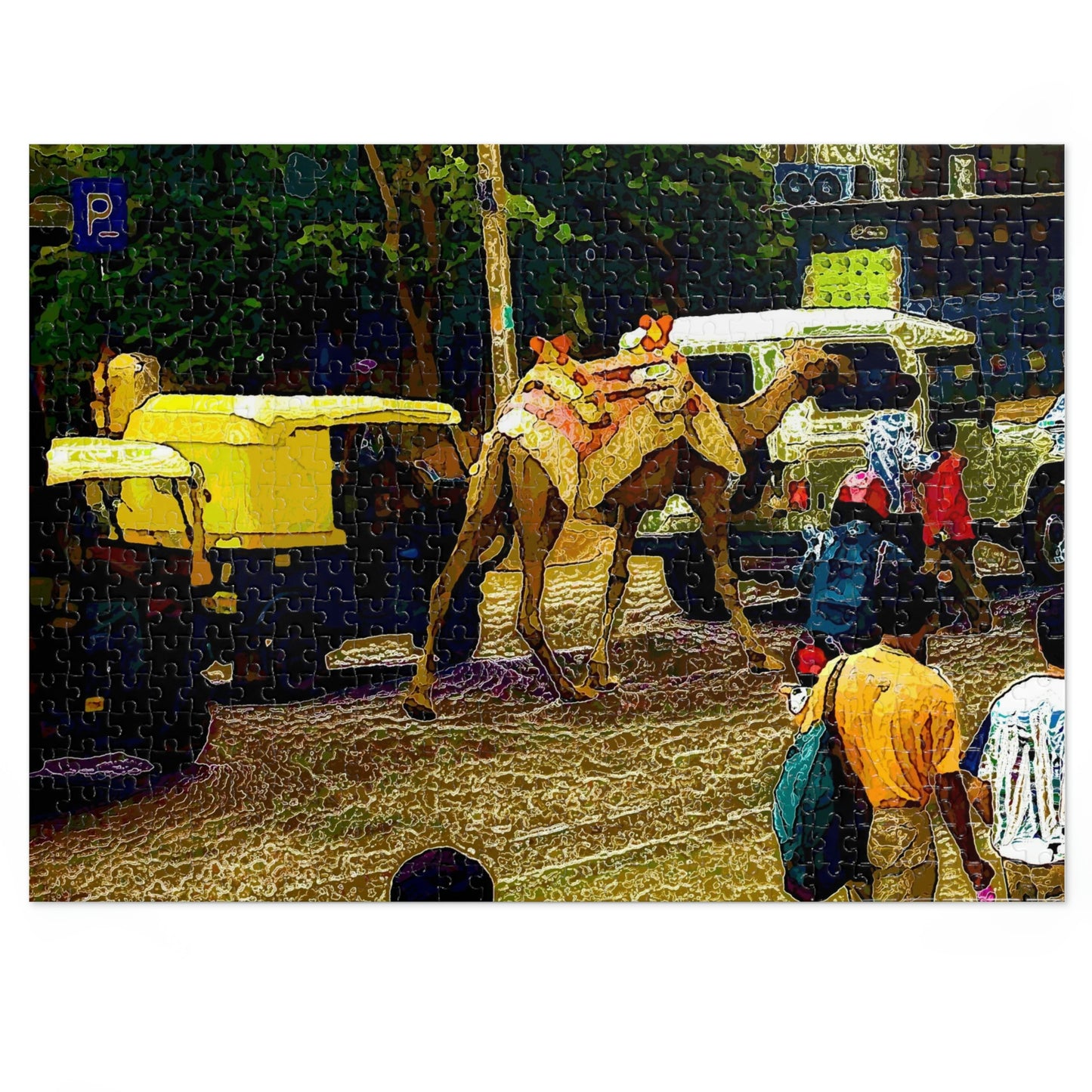 Jigsaw Puzzle (30, 110, 252, 500,1000-Piece) ... "Truckin'-Up-To-Buffalo ... 'Oops - Wrong Country' ... Truckin'-Up-To-New Delll -'E' ... " ... (Delhi, India) ... 5July2007. Original Works ...