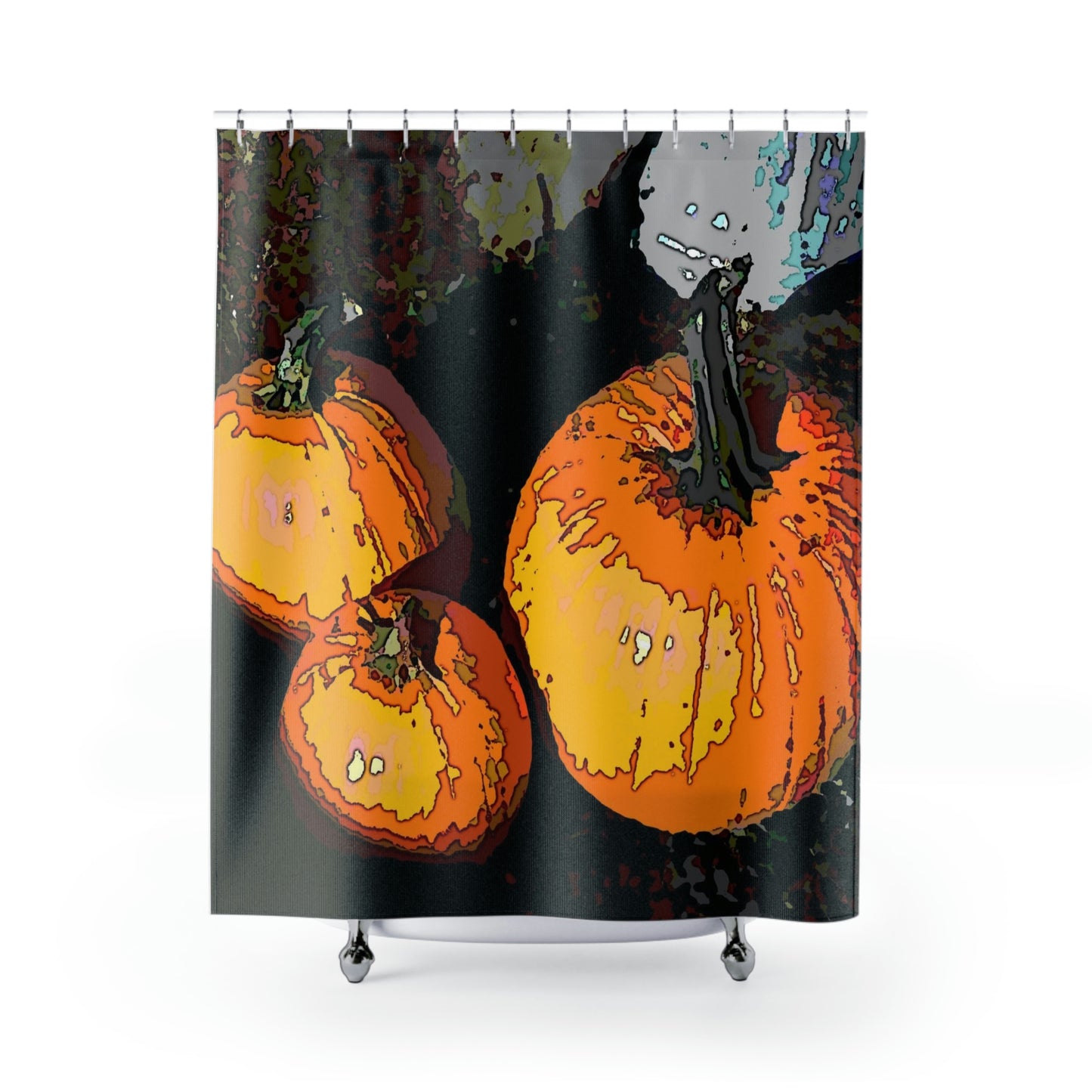 Shower Curtains ... Halloween - Pumpkins - 'Trick-Or-Treat' ... More Than A Season ... "Its A Feeling & Celebration Of Life" ...