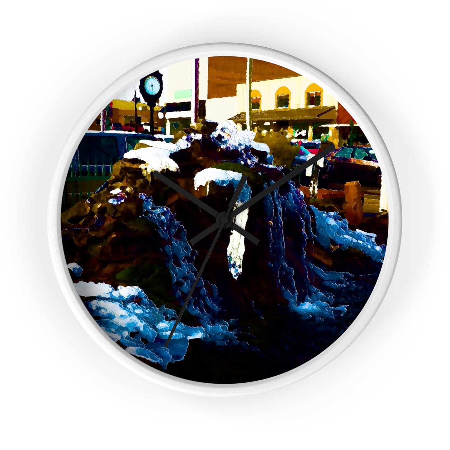 Wall clock ...  "Ice & Water Sculpted" ... Downtown Grangeville, Idaho ... Adjacent To Irwin Pharmacy ... 5Jan23 ... Original Works ...