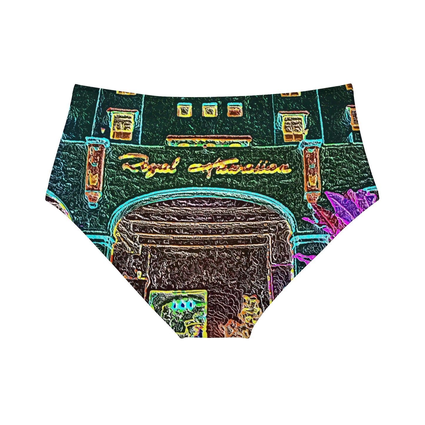 High-Waist Hipster Bikini Bottom ... "La Grande Entree" At: 'The Pink Palace' ... The Royal Hawai'ian ... Honolulu, HI ... '27Oct2014' ... Original Works ...