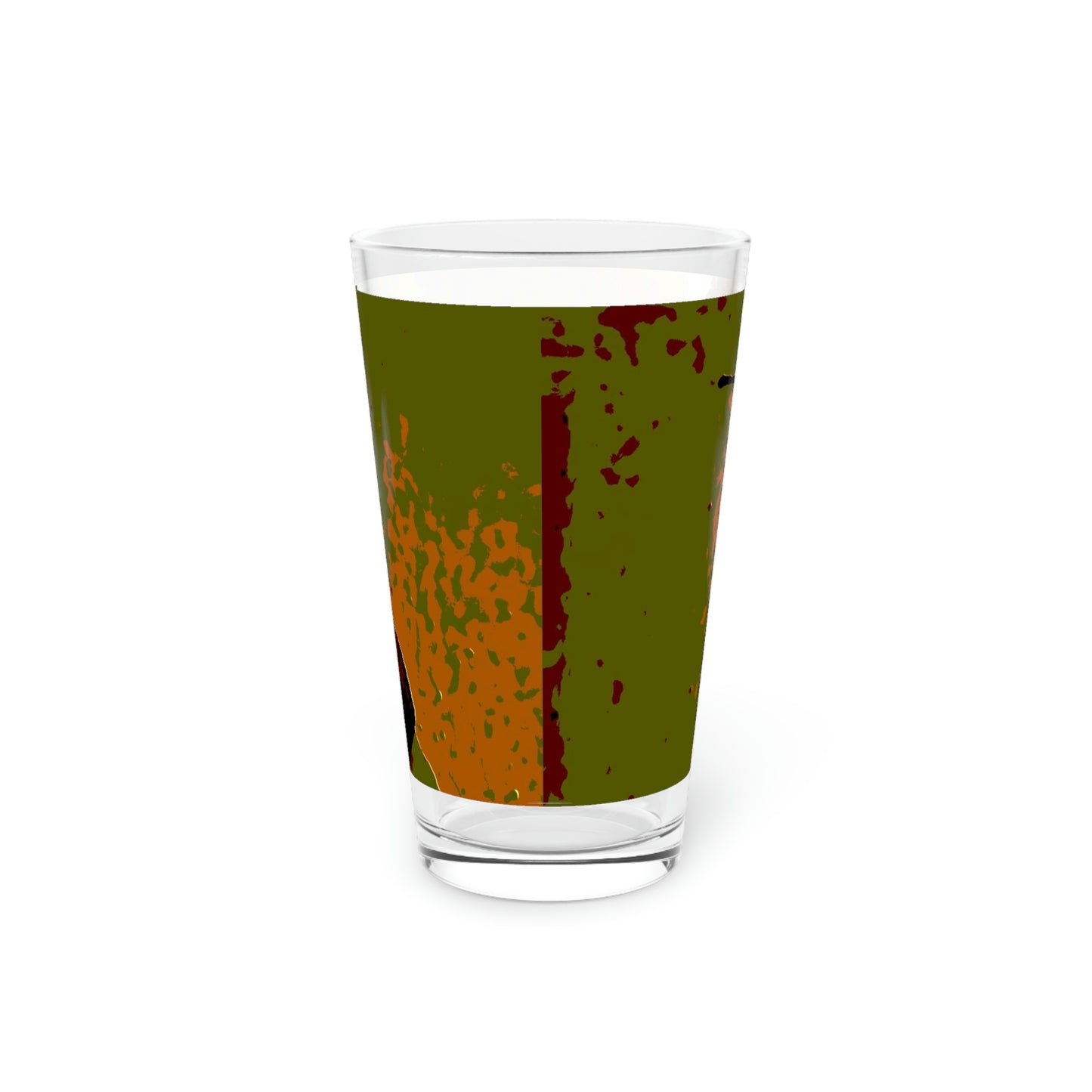 Pint Glass, 16oz ...  A Colleague Overseas ... 'Enjoying A Fag' ... Original Works ... "April Fools 2023" ... Hot-Tranny-Smoke ...