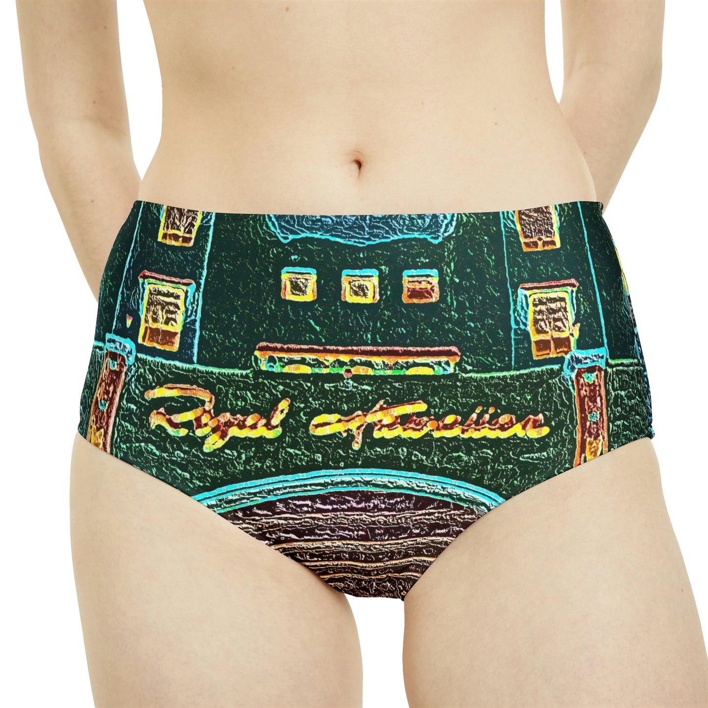 High-Waist Hipster Bikini Bottom ... "La Grande Entree" At: 'The Pink Palace' ... The Royal Hawai'ian ... Honolulu, HI ... '27Oct2014' ... Original Works ...
