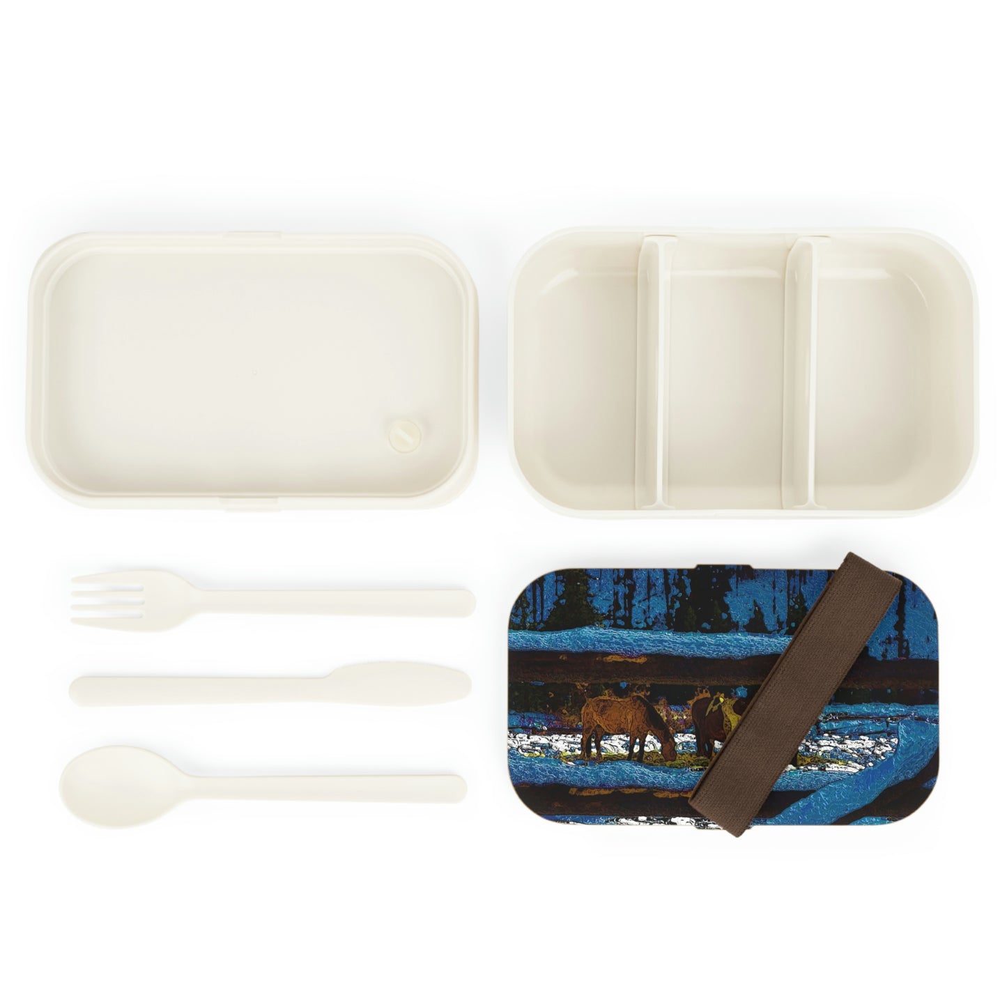 Bento Lunch Box ...  A Horse ... A Saddle ...  Foraging Through The Snow ...  An_Asses 'Cry' ... Central Idaho, November 2022 ...  Original Works ..