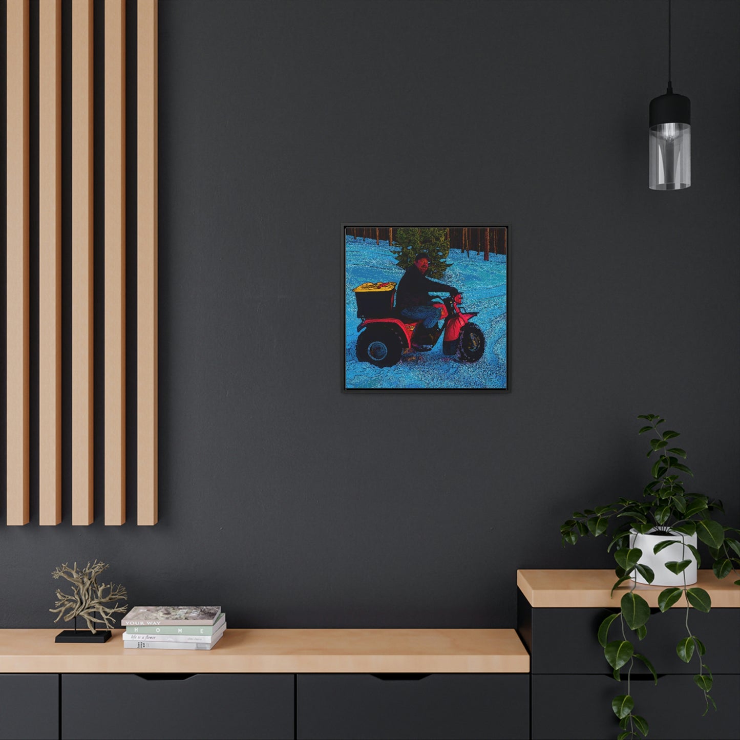 Gallery Canvas Wraps, Square Frame ... There's 2-Wheelin ... There's 4-Wheelin ... 'And-Of-Course' ... "There's 3-Wheelin-In-The-Snow" ...  Original Works ...