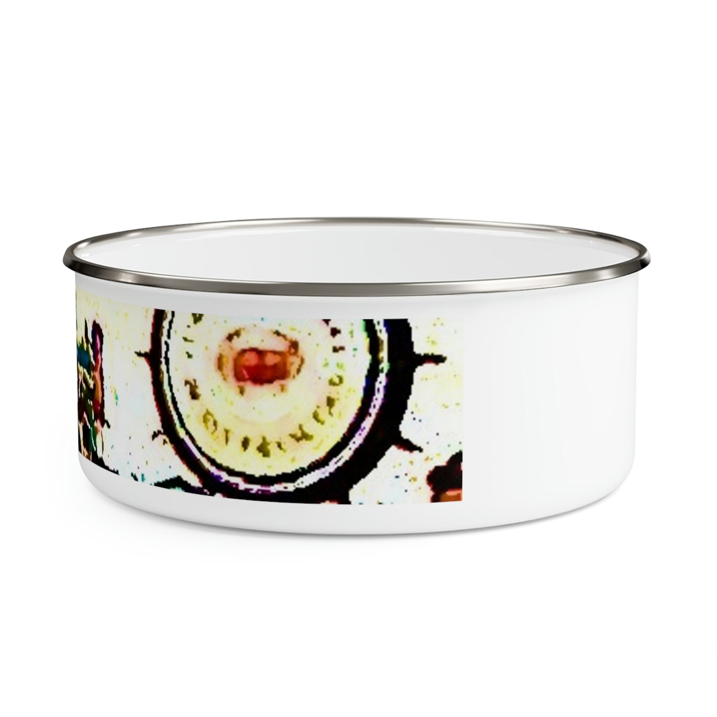 Enamel Bowl ...  "No.9 Fishermen's Grotto - Fishermen's Wharf, SF, California" ... Family Archives: 1970's ... Original Works ...