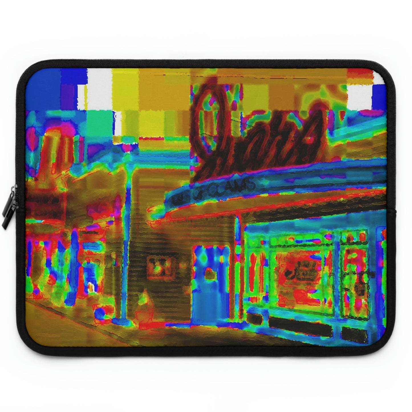 Laptop Sleeve ...  In-A-Hurry & Stressed? ... Remember: Keep "Clam" ... Clam_Happy ...  'Ivars: Seattle Waterfront' ... Personal Archives ... Original Works ...