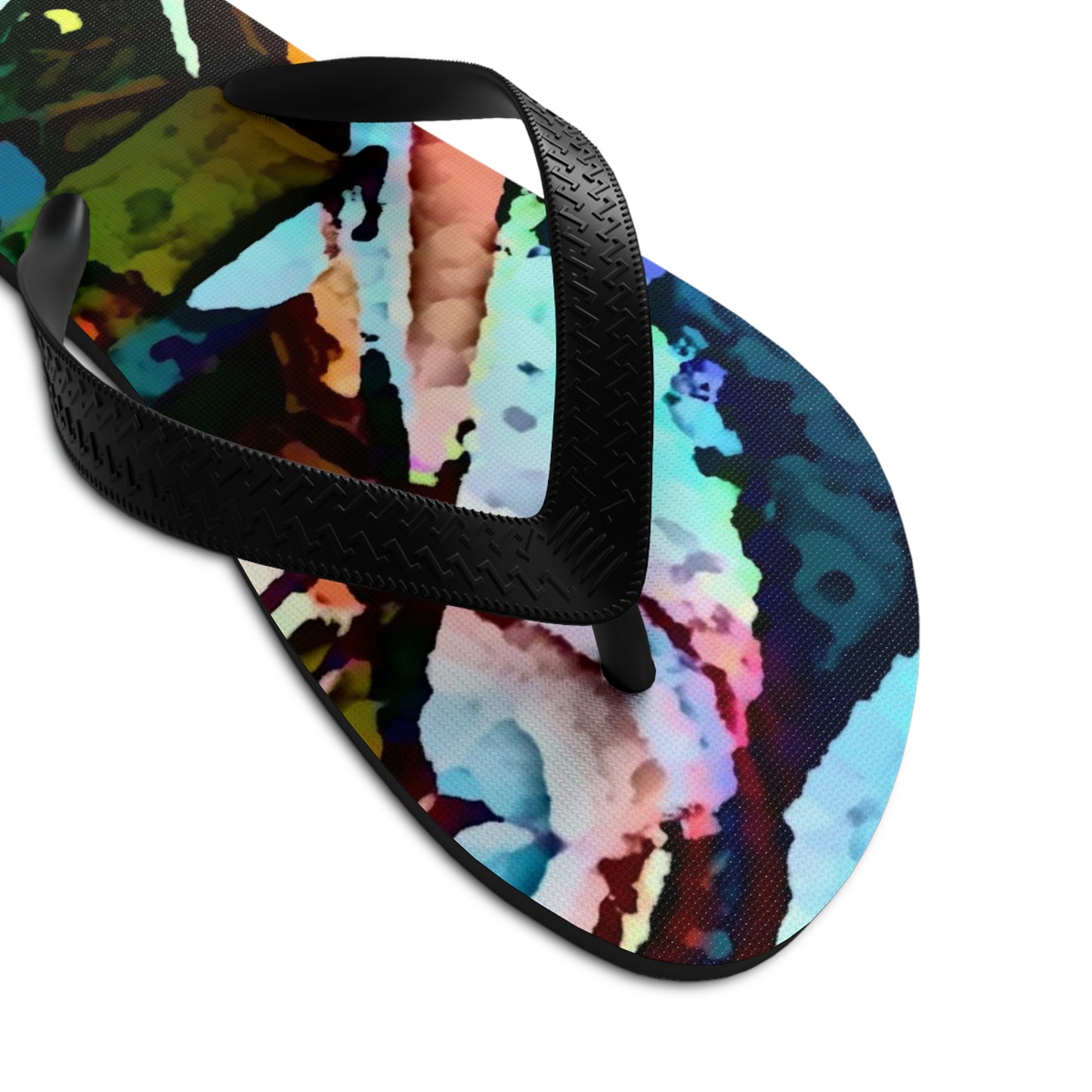 Unisex Flip-Flops ... "Seattle's World Fair" ... Below Space Needle 'Looking Up' ... On A Very Rainy Morning (Father's Family Photo). ... Original ...