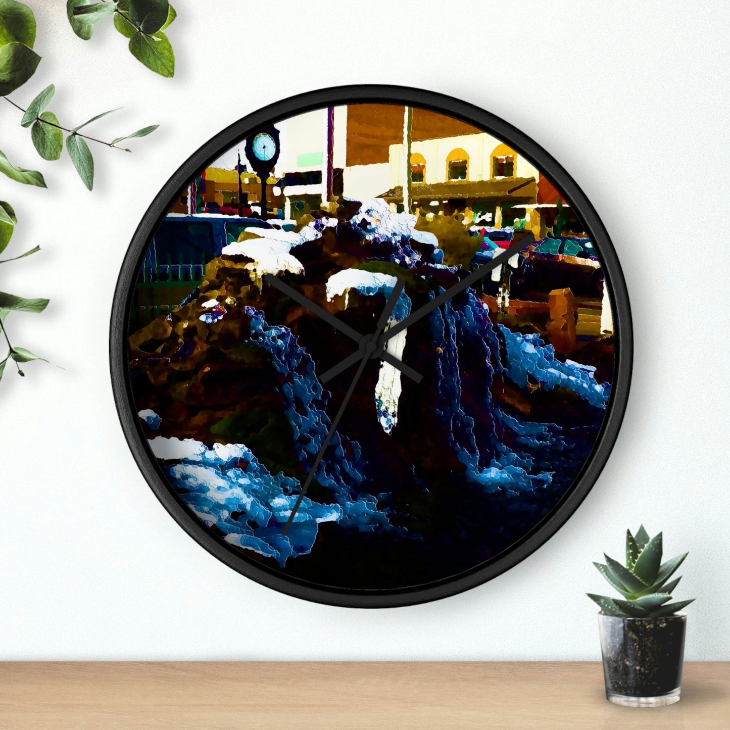 Wall clock ...  "Ice & Water Sculpted" ... Downtown Grangeville, Idaho ... Adjacent To Irwin Pharmacy ... 5Jan23 ... Original Works ...