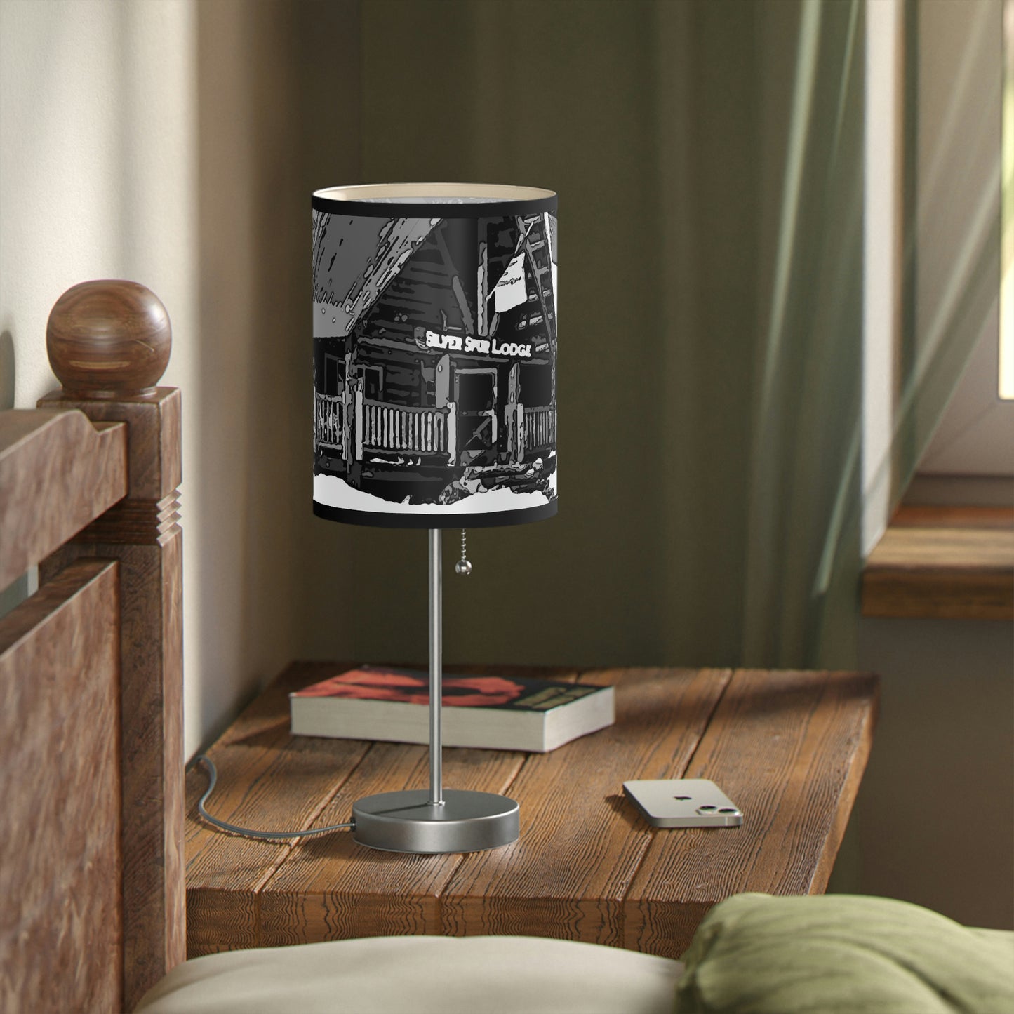 Lamp on a Stand, US|CA plug ... A Beautiful Lodge & Back-Country Outfitter In A Mountain Town ... 'Dixie, Idaho, November 2022' ... Original Works ...