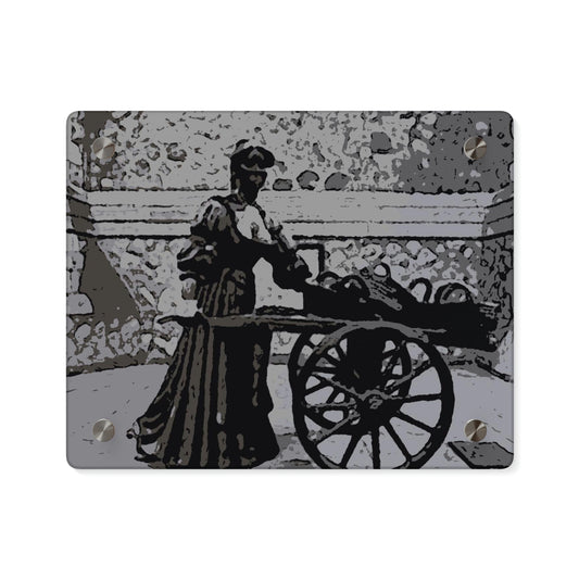 Acrylic Wall Art Panels ... Dublin's "Molly Malone Along Grafton Street" ... Cryin' Cockels & Muscles Alive-Alive-Oh ... Circa 2003 ... Original Works ...