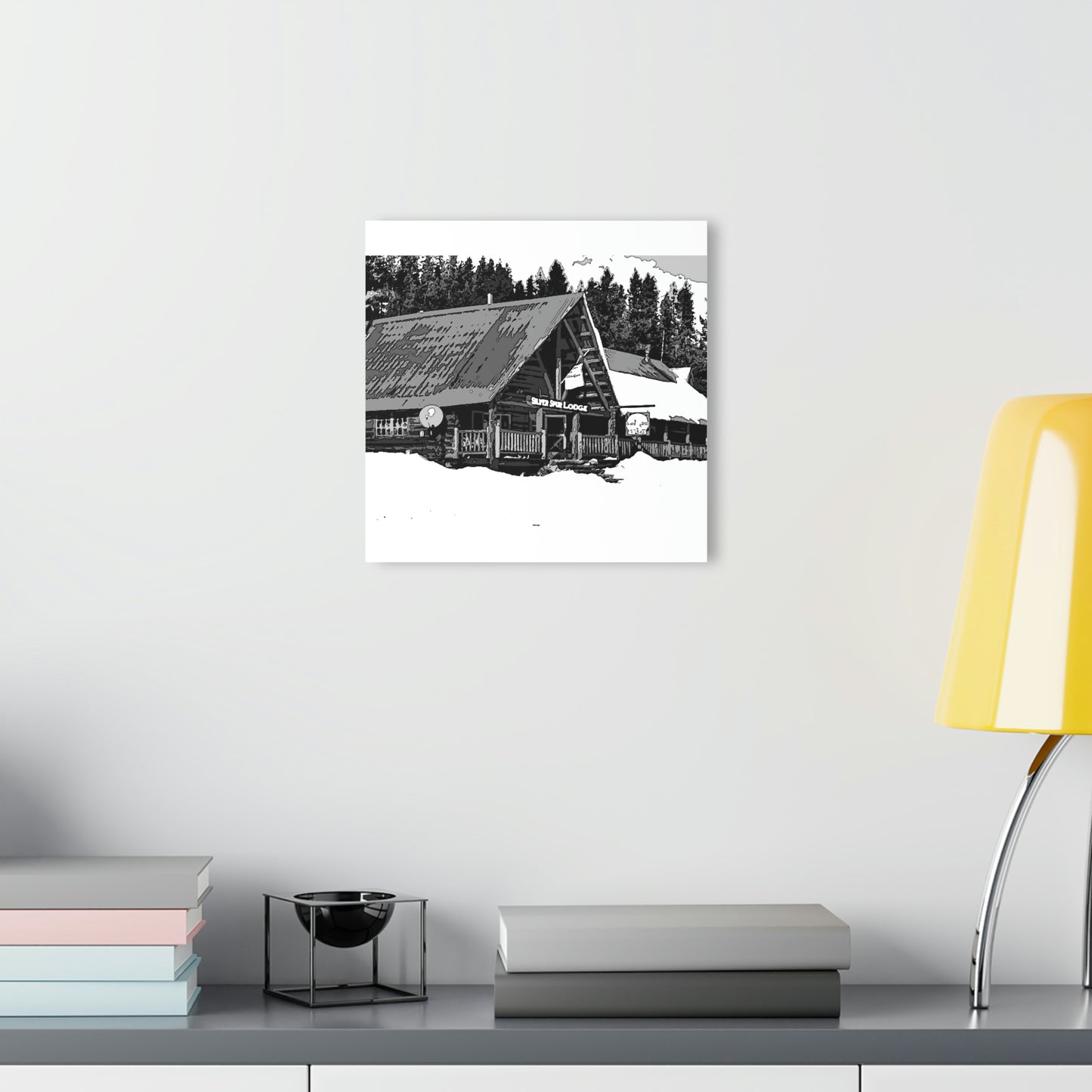Acrylic Prints (French Cleat Hanging) ... A Beautiful Lodge & Back-Country Outfitter In A Mountain Town ... 'Dixie, Idaho, November 2022' ... Original Works ...
