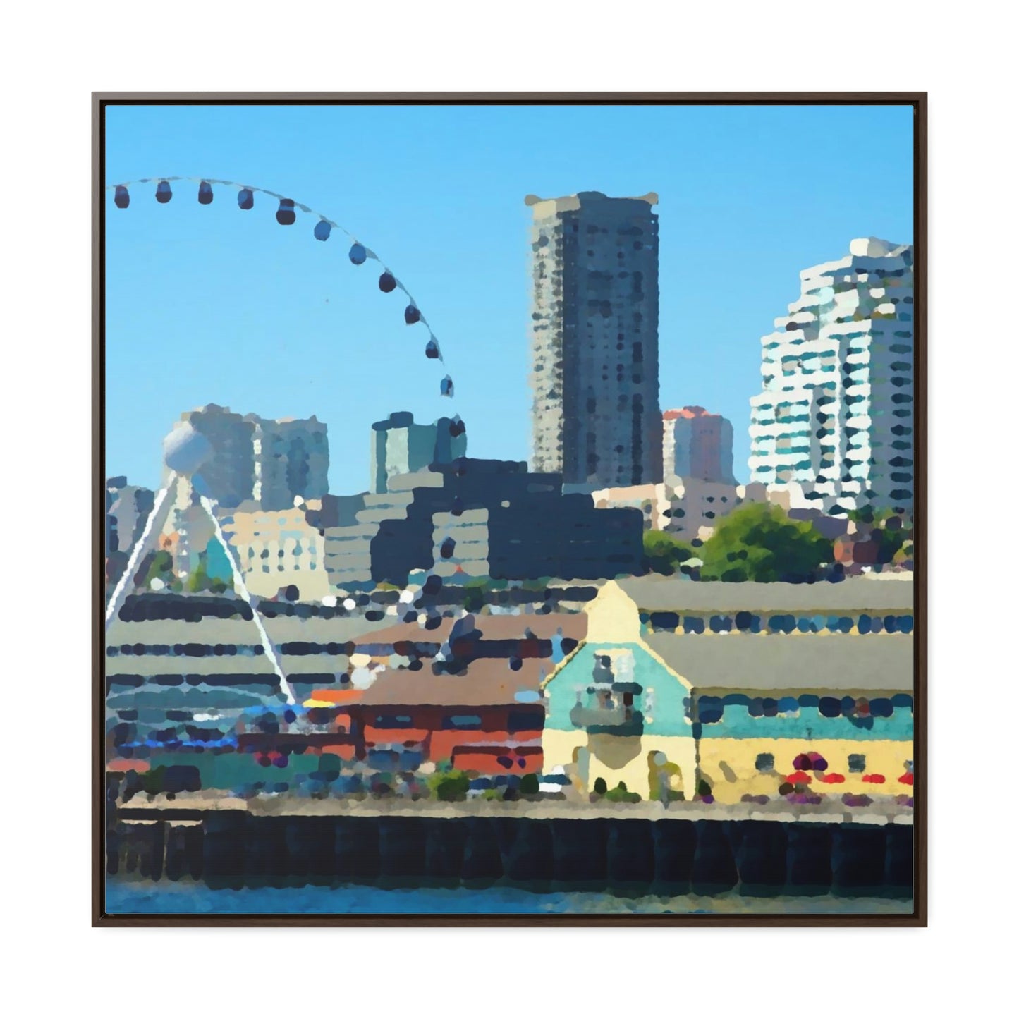 Gallery Canvas Wraps, Square Frame ... That Classic Wheel ... 'Seattle's Wheel' ... & Old Classic Waterside Vendors ...  'Family Archives' ... Original Works ...