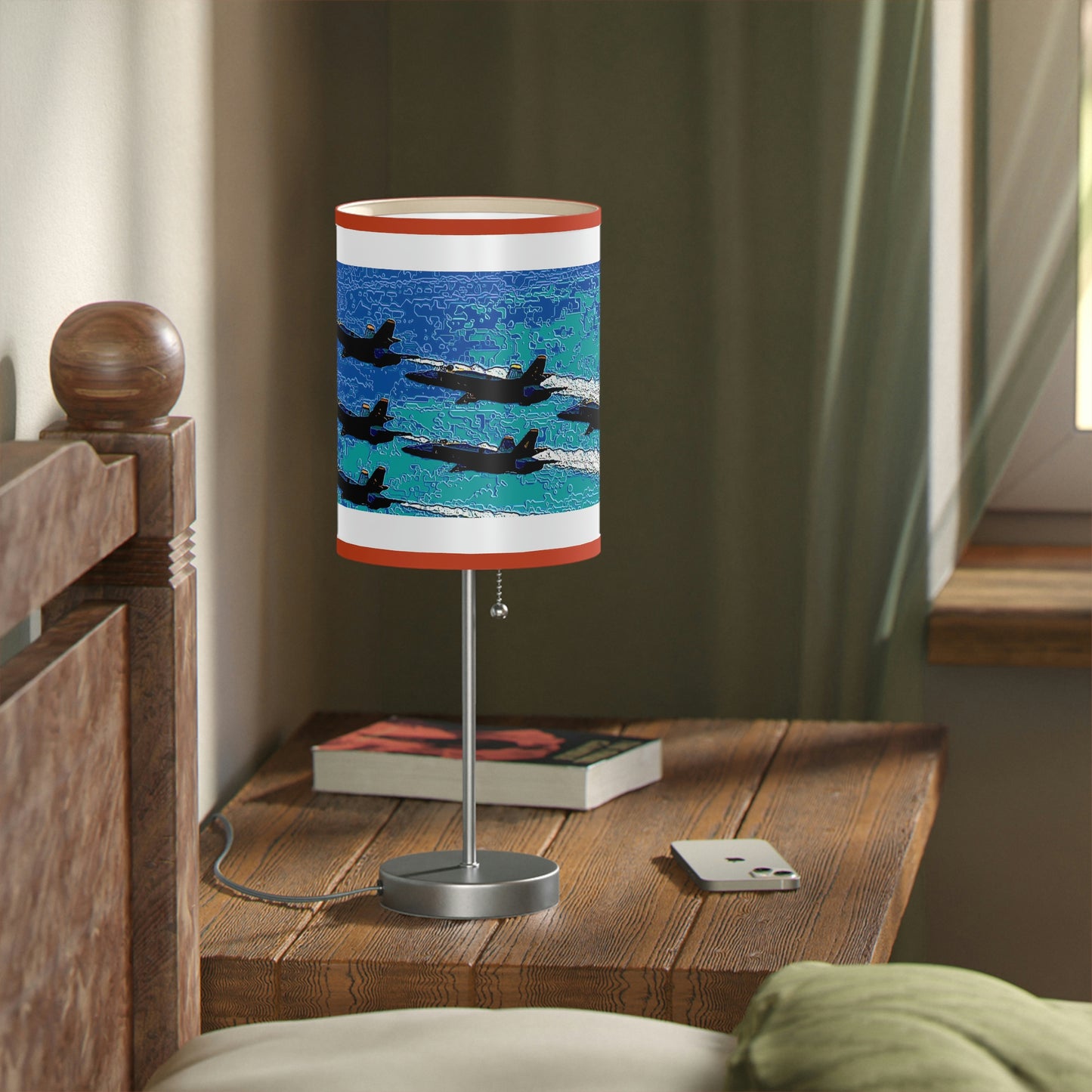 Lamp on a Stand, US|CA plug ... Seattle Seafair ..."Blue Angels Run Over Lake Washington" ... Circa Mid 1980's ... Dr FJ Holt ... Original Works ...