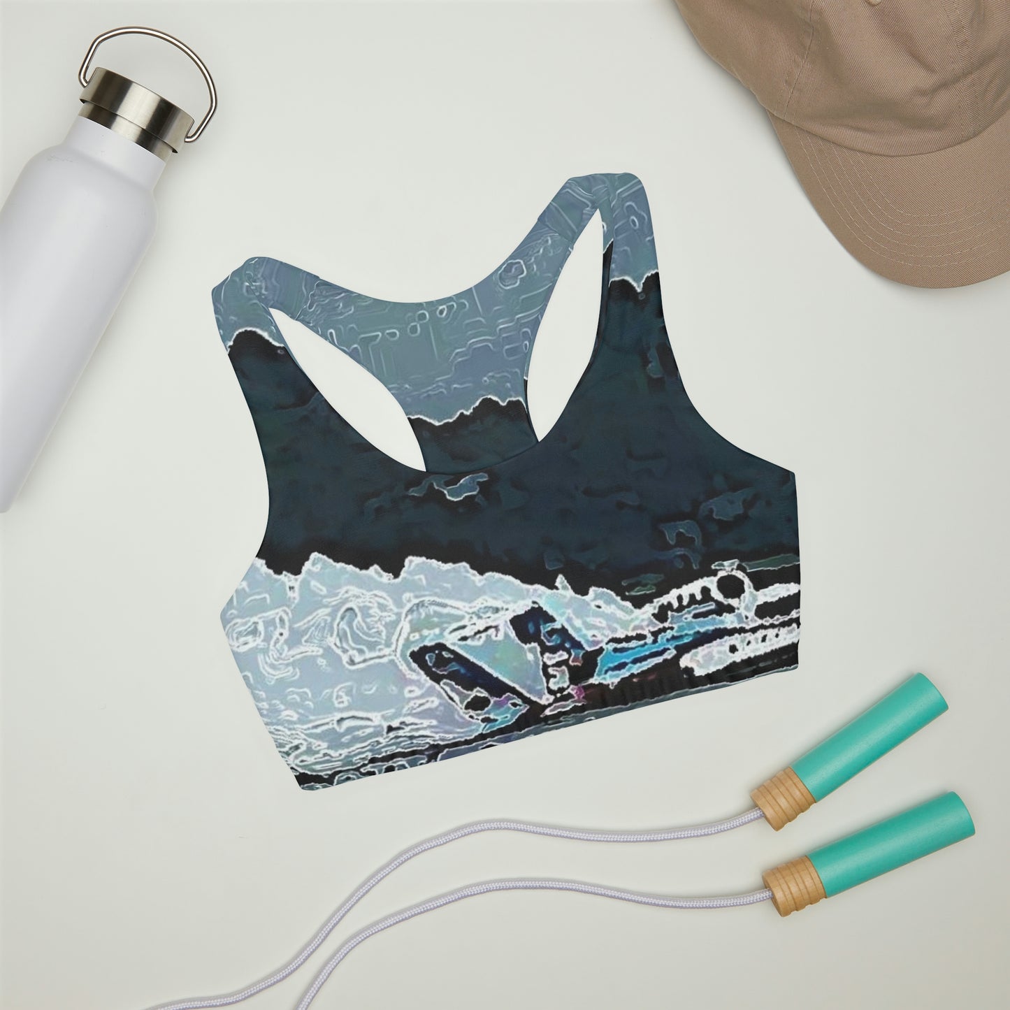 Girls' Double Lined Seamless Sports Bra ... Seattle Columbia Cup On Lake Washington ... "Dave Wilcox Heads For The Win" ... Associate Gift-Photo ... Original Works ...
