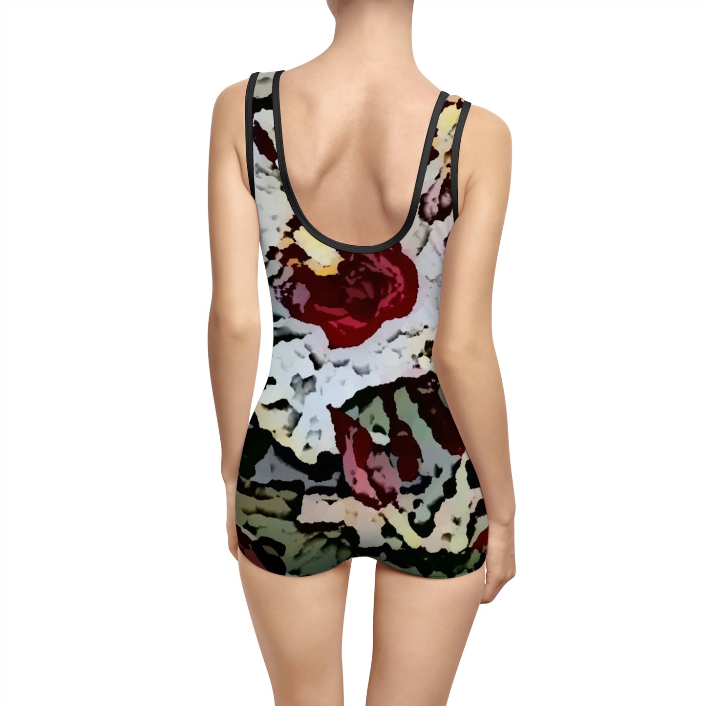 Women's Vintage Swimsuit ... "A Friendly Flower" ... Pointsettia 'Pointing' ... Original Works ... (Supplied Photograph) ...