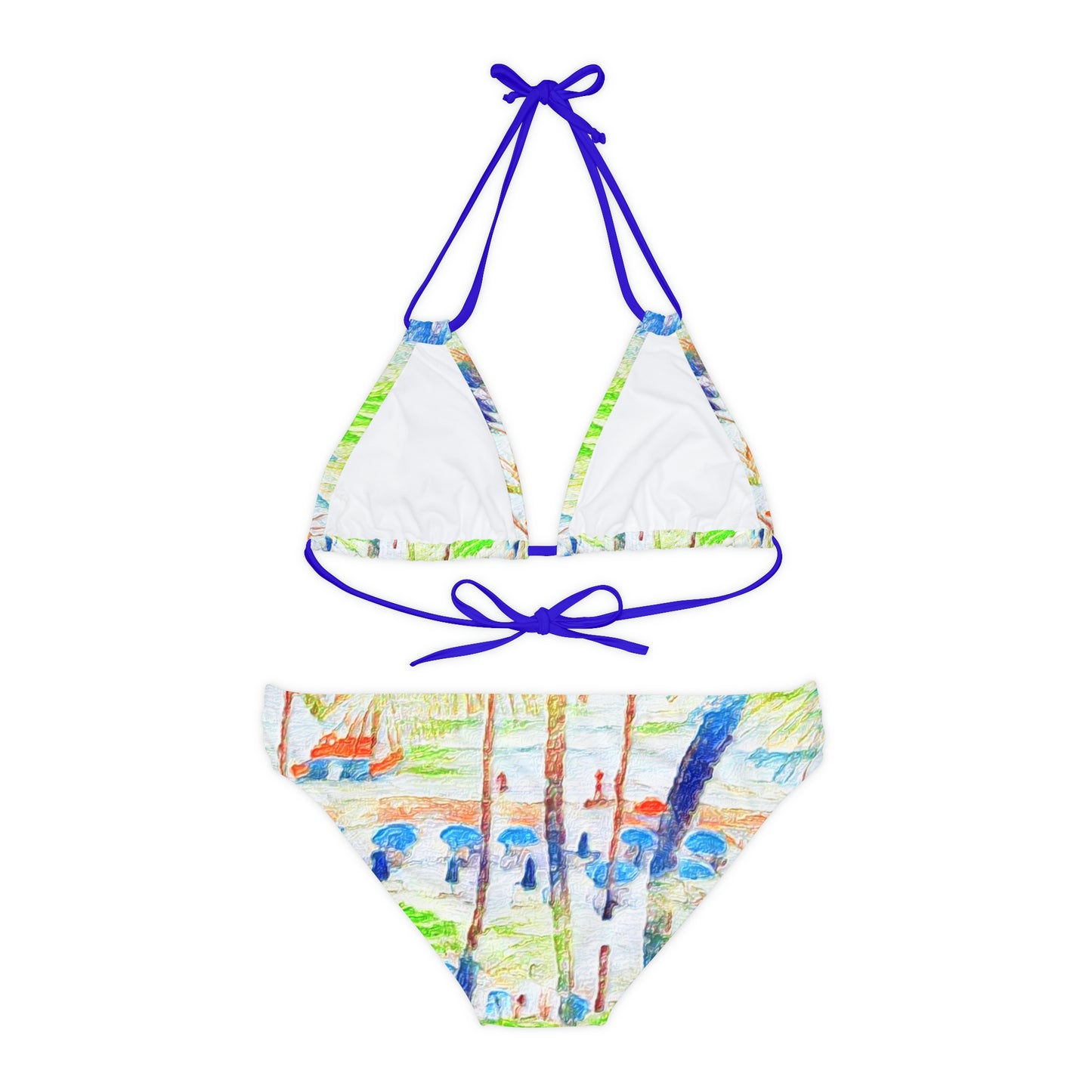 Strappy Bikini Set (AOP) ... "The Royal Hawai'ian: Waikiki Beach_Beach" ... Honolulu, HI ... Ocotber 2014 (Halloween) ... Original Works ...