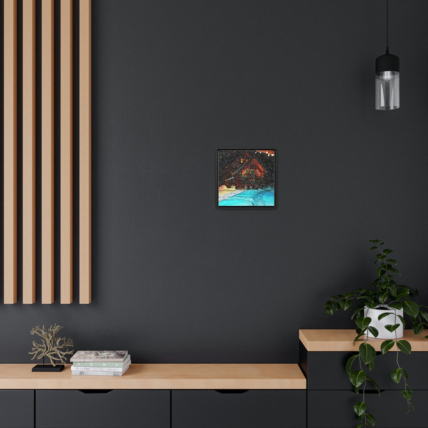 Gallery Canvas Wraps, Square Frame ... A Very Snowy November 2022 ... 'Mountains Of Central Idaho' ... Rhett Creek & Beyond ... Original Works: 10 Hours Rendering Time ...