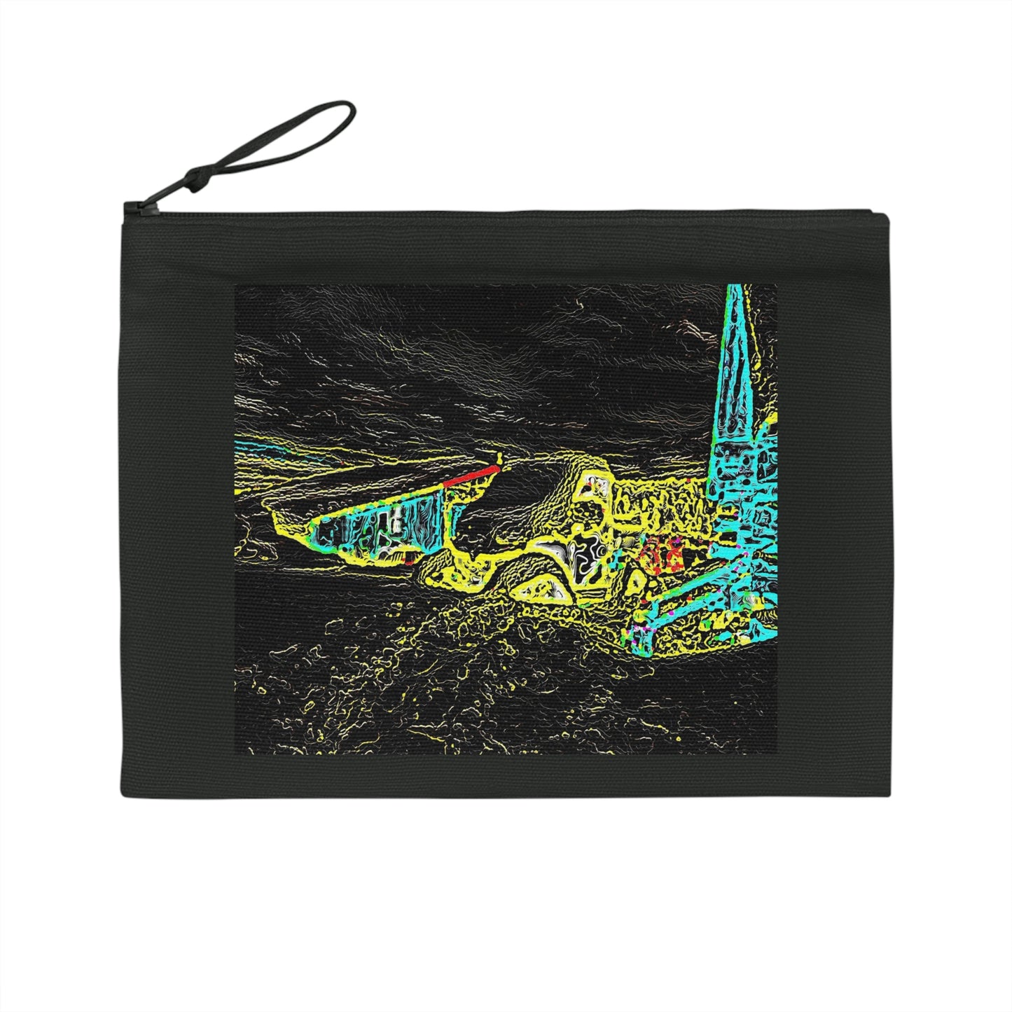 Pencil Case ... "Snow Vehicle In Snow Storm At-Rest" ... Circa 12Mar23 ... Central Idaho ... 18-Hours Rendering Time: Original Works ...