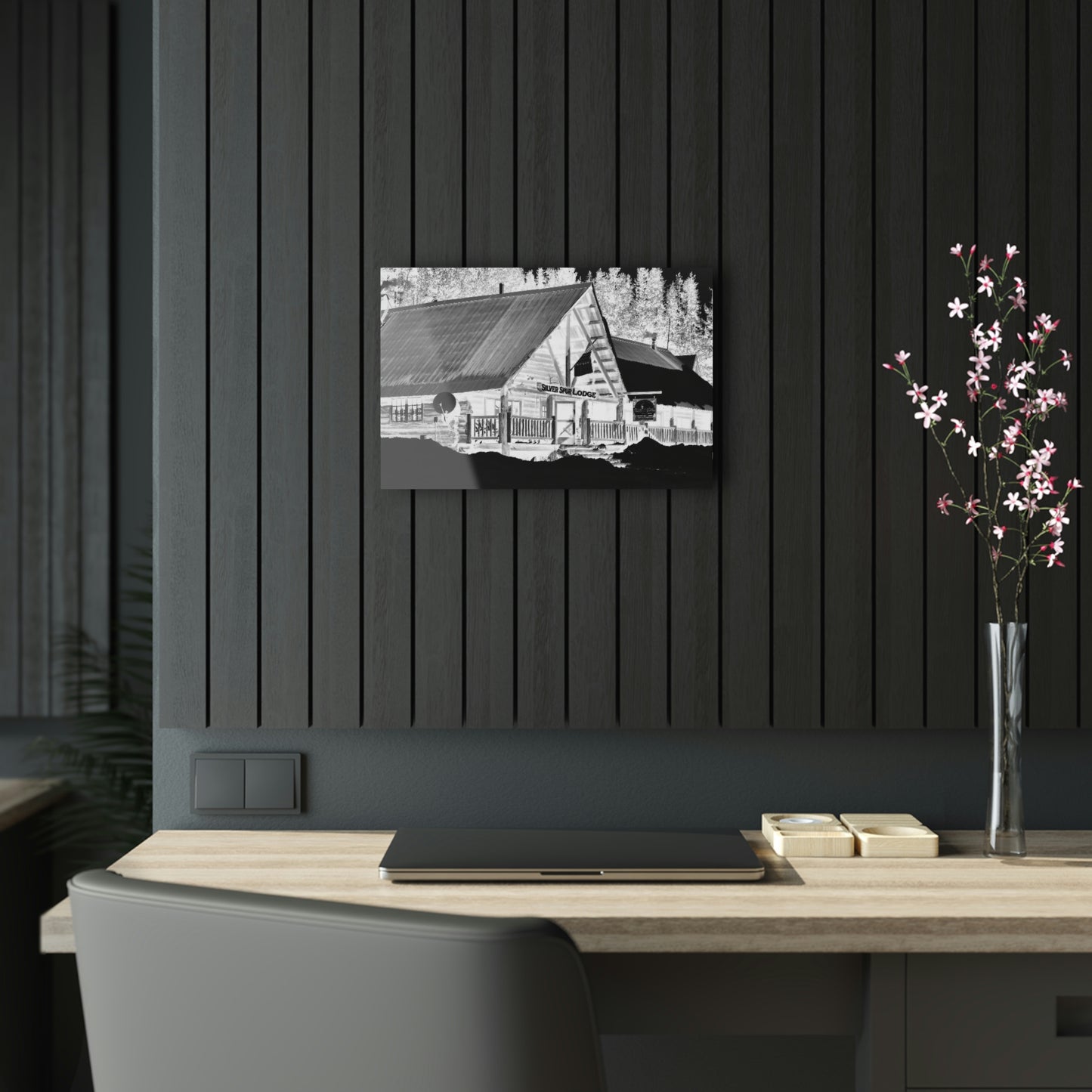 Acrylic Prints ... A Beautiful Lodge & Back-Country Outfitter In A Mountain Town ... 'Dixie, Idaho, November 2022' ... Original Works ...