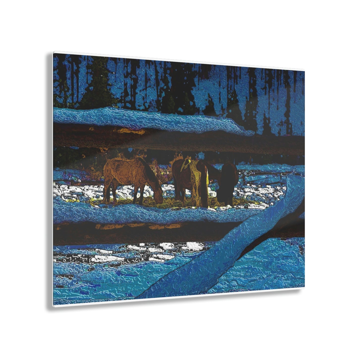 Acrylic Prints ... A Horse ... A Saddle ...  Foraging Through The Snow ...  An_Asses 'Cry' ... Central Idaho, November 2022 ...  Original Works ...