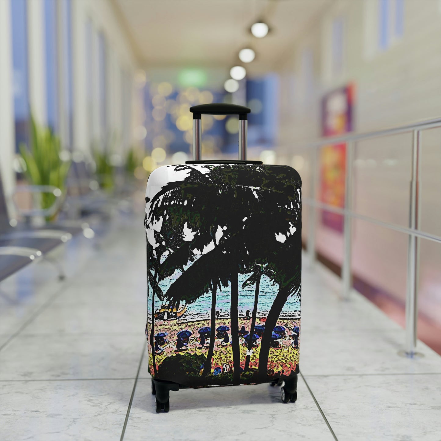 Luggage Cover ... "A Beautiful Beach Amongst The Palms" ... The Outrigger Waikiki, Honolulu, Oahu ... Original Works ...