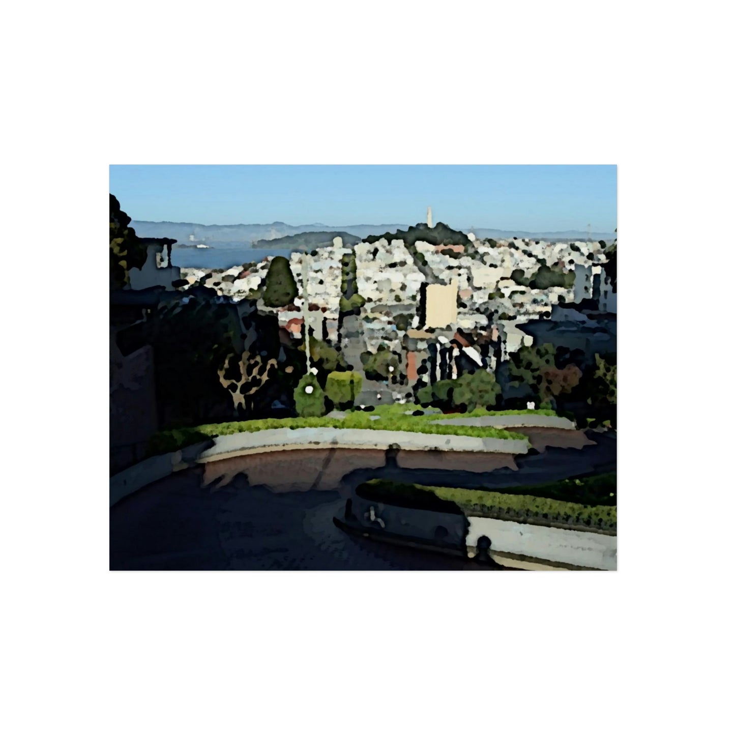 Aluminum Composite Panels ... "A Very Curvy Road With Outstanding Views" ... 'Keep You Eyes On The Road!' ... Lombard St, SF, California ... Family Archives (Father) ... Original Works ...