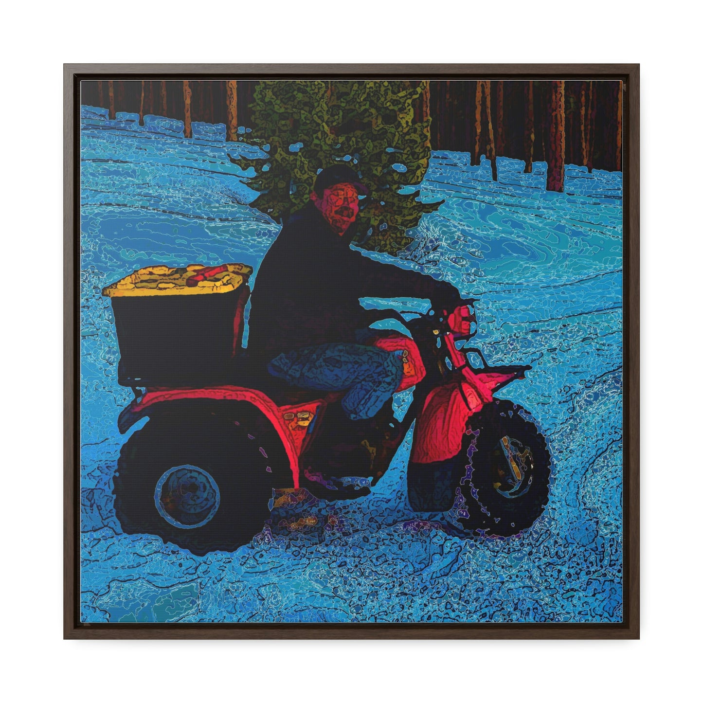 Gallery Canvas Wraps, Square Frame ... There's 2-Wheelin ... There's 4-Wheelin ... 'And-Of-Course' ... "There's 3-Wheelin-In-The-Snow" ...  Original Works ...