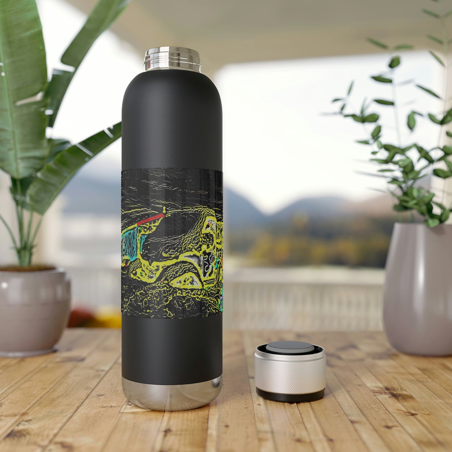 Soundwave Copper Vacuum Audio Bottle 22oz ... "Snow Vehicle In Snow Storm At-Rest" ... Circa 12Mar23 ... Central Idaho ... 18-Hours Rendering Time: Original Works ...
