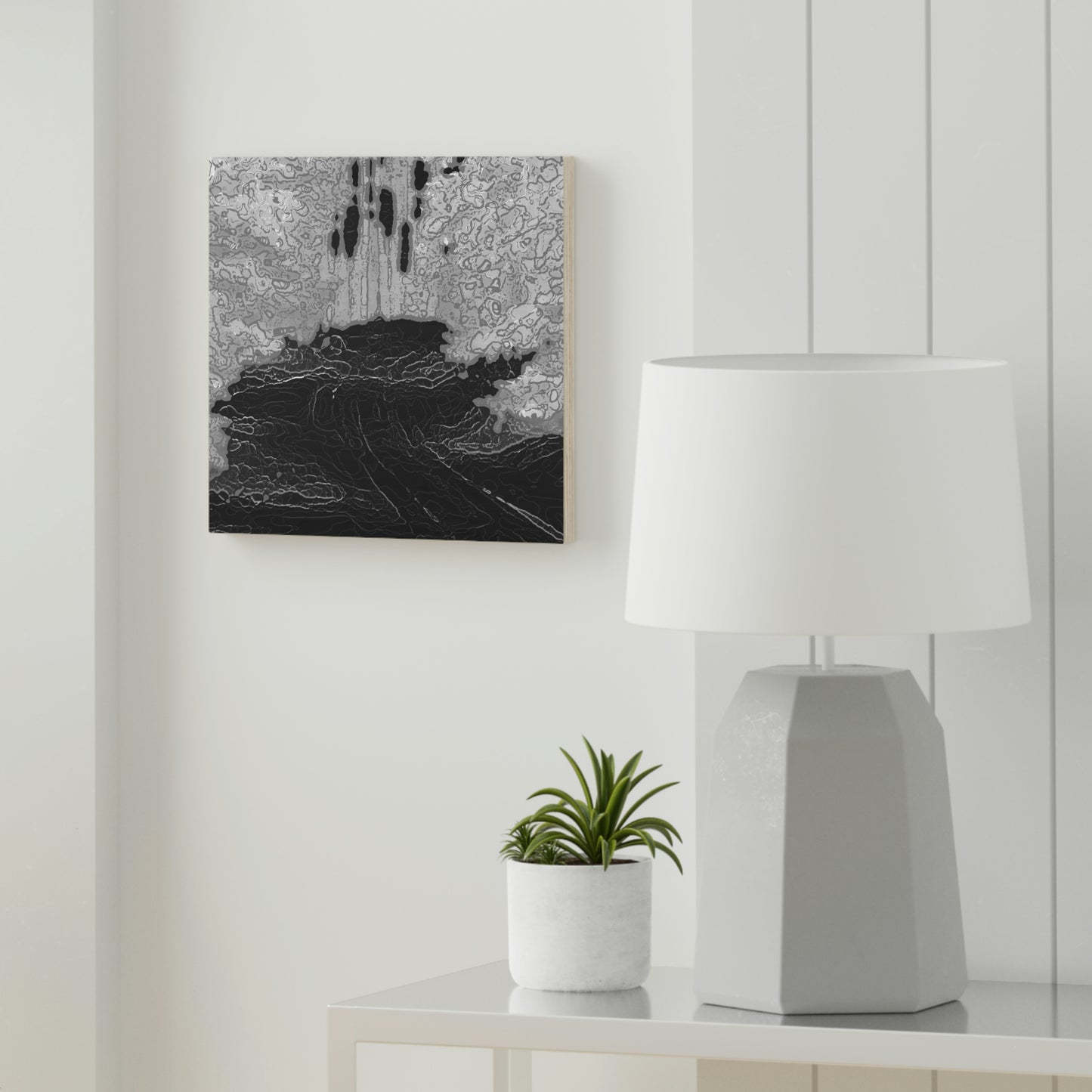 Wood Canvas ... A Compelling Road: Black &White, 25Dec22 ... Oilification-Cartoon-Oilification-SLIC: Simple-Linear-Iterative-Clustering:Oilification:Embossing: Colors:Threshold ... & Custom Scripts ....
