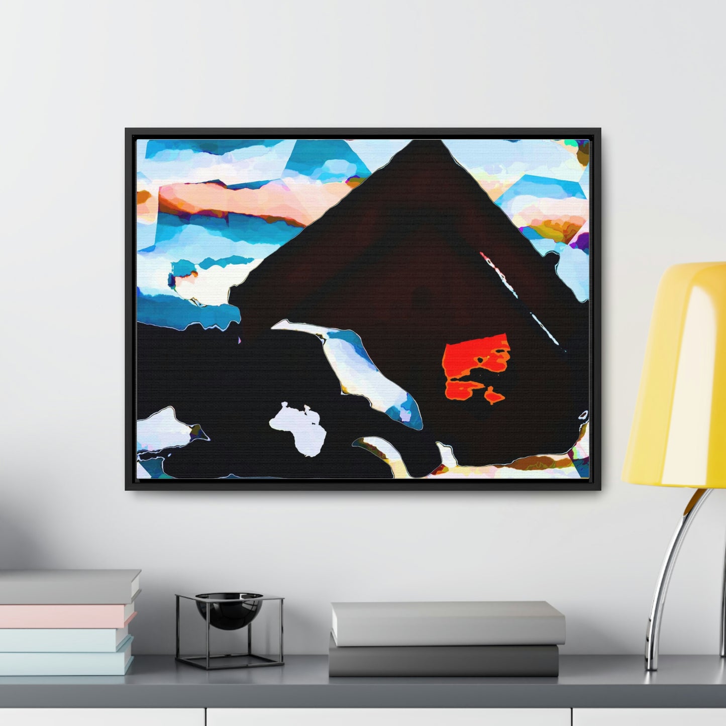 Gallery Canvas Wraps, Horizontal Frame ... After An Intense Snow Storm ... 'Digging Out' ... A Vehicle & Cabin "In The Mountains" ... March 2023 ... Original Works ...