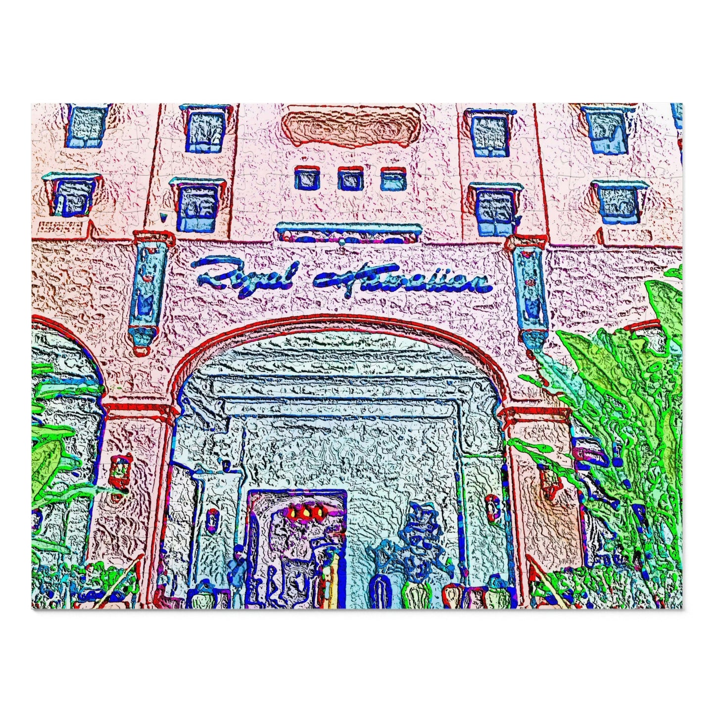 Jigsaw Puzzle (30, 110, 252, 500,1000-Piece) ... "La Grande Entree" At: 'The Pink Palace' ... The Royal Hawai'ian ... Honolulu, HI ... '27Oct2014' ... Original Works ...