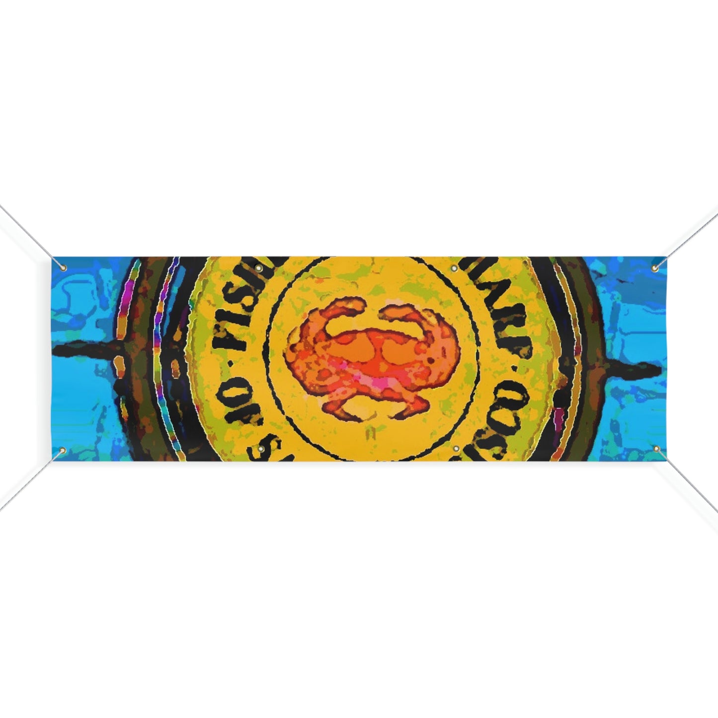 Matte Banner ... "No.9 Fishermen's Grotto - Fishermen's Wharf, SF, California" ... Family Archives: 1970's ... Original Works ...