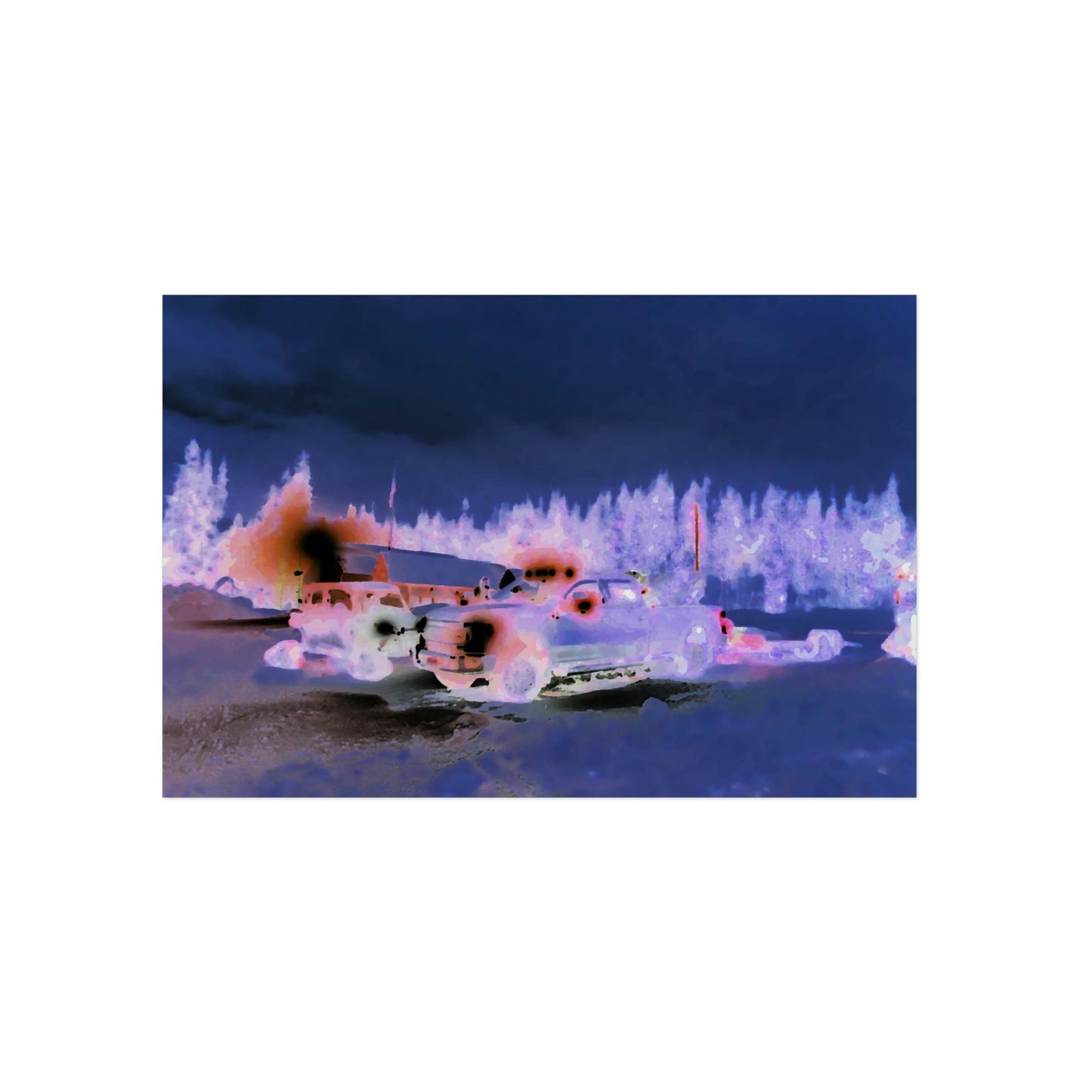 Aluminum Composite Panels ..."Time To Switch Vehicles" ... From Paved Highway To Snowy Mountain Roads ... 'It-Takes-Two' .... 3Jan23 ... Original Works ...