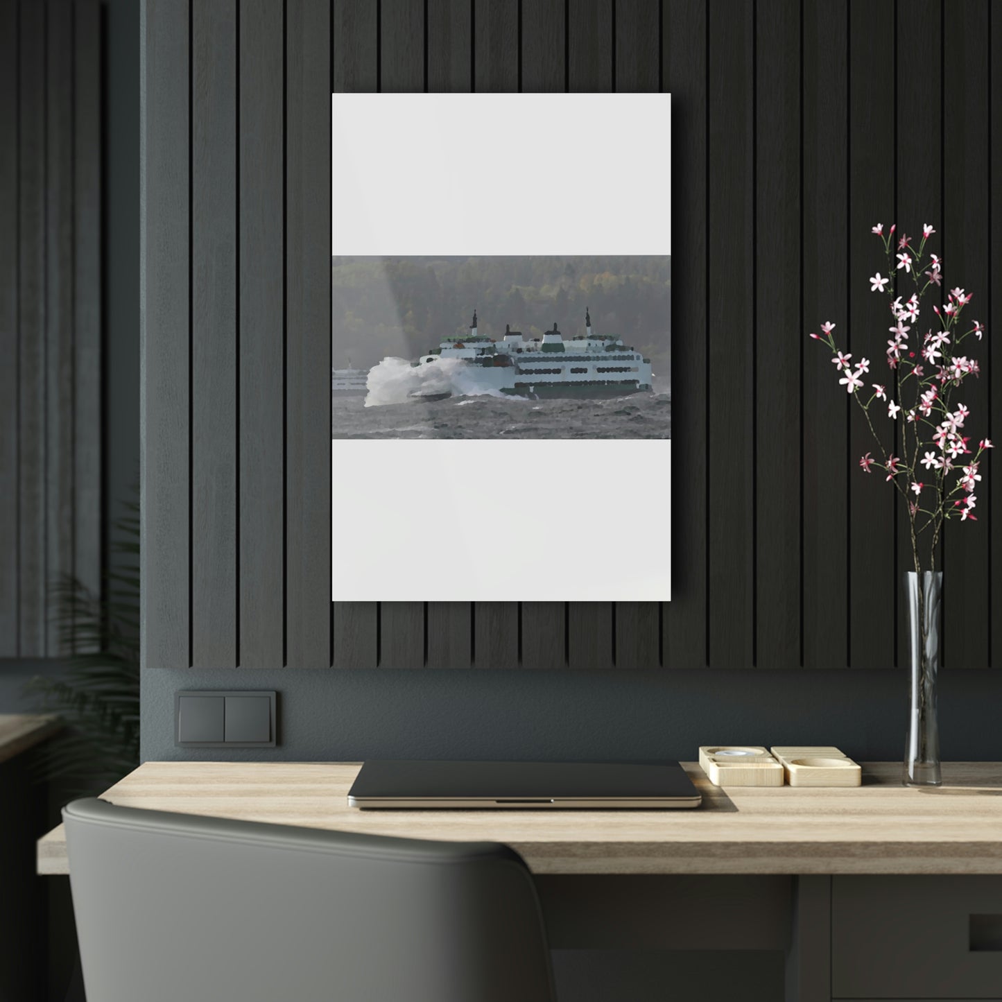 Acrylic Prints ... WADOT Ferry Crossing ... "A Very Rough Day" ... Mulkiteo Route ... Family Archives ... Early 1990's' ... Original Works ...