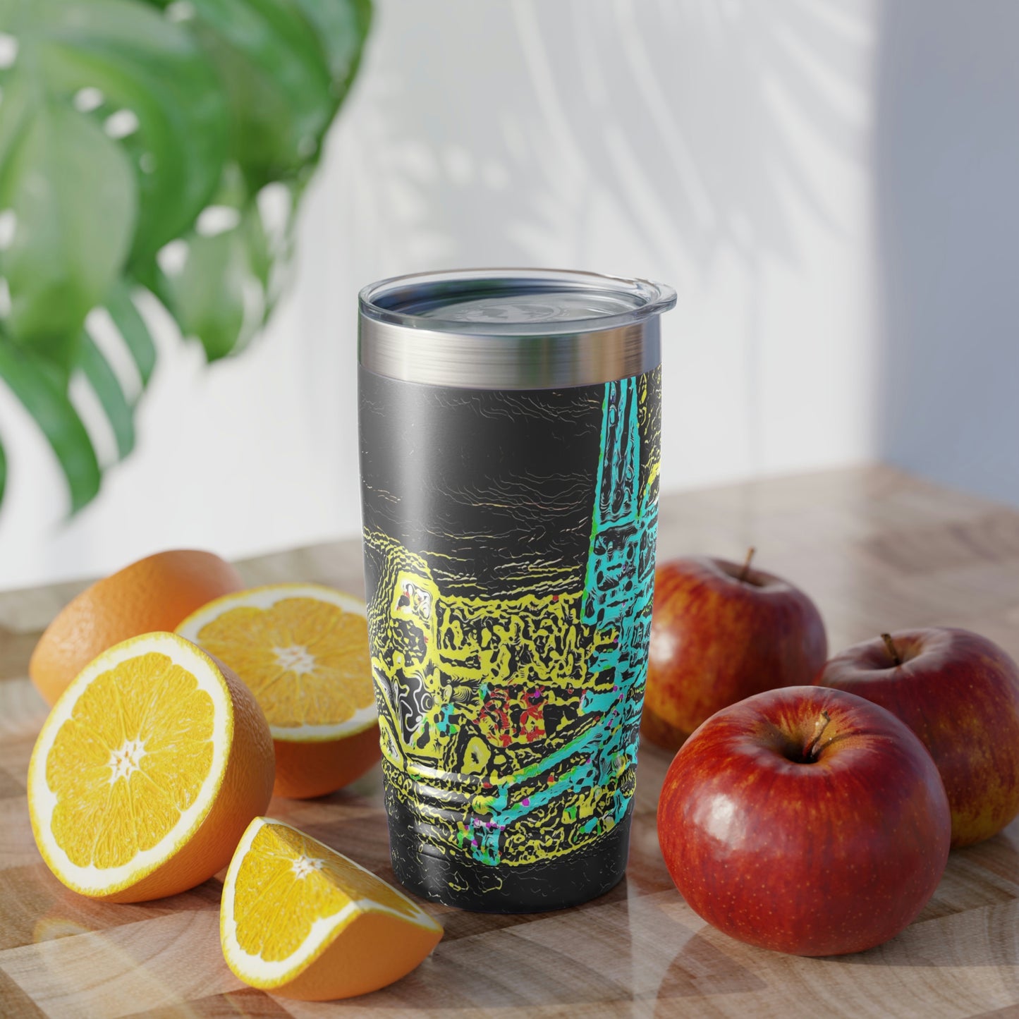 Ringneck Tumbler, 20oz ... "Snow Vehicle In Snow Storm At-Rest" ... Circa 12Mar23 ... Central Idaho ... 18-Hours Rendering Time: Original Works ...