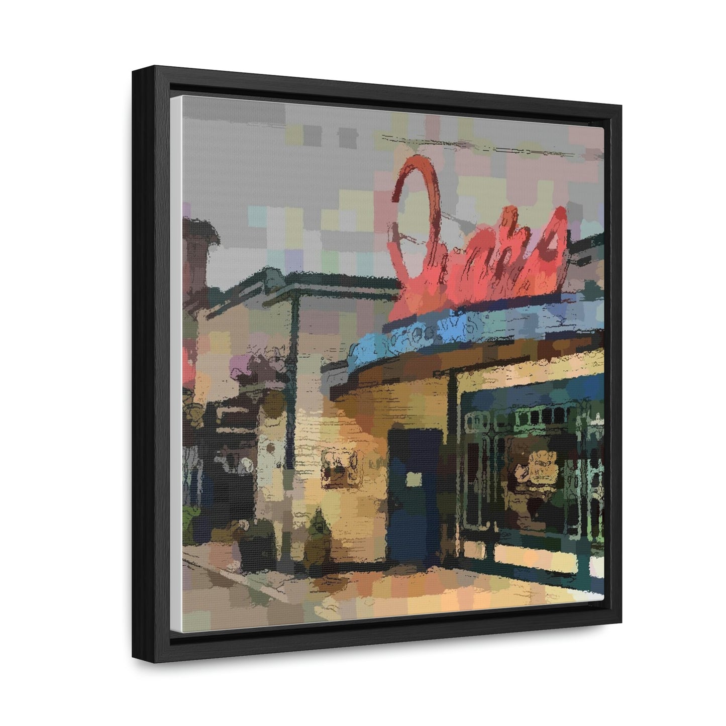 Gallery Canvas Wraps, Square Frame ...  In-A-Hurry & Stressed? ... Remember: Keep "Clam" ... Clam_Happy ...  'Ivars: Seattle Waterfront' ... Personal Archives ... Original Works ...