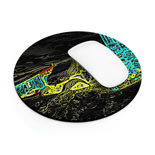 Mouse Pad ... "Snow Vehicle In Snow Storm At-Rest" ... Circa 12Mar23 ... Central Idaho ... 18-Hours Rendering Time: Original Works ...