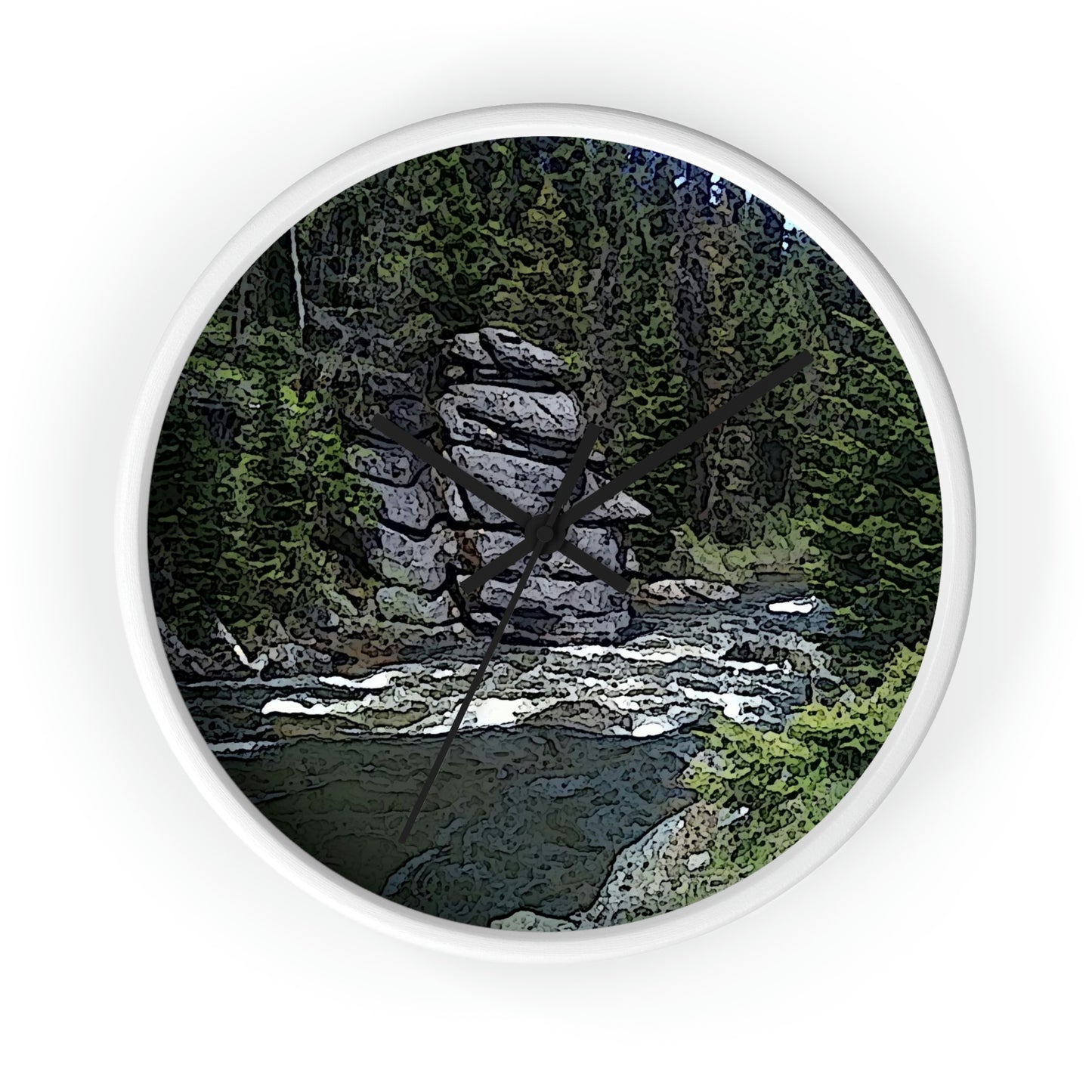 Wall clock ...  "I Am Innocent" ... Tricky-Dick Immortalized ... Nixon Rock: Along The River ... Central Idaho, Summer 2020 ... Original Works ...