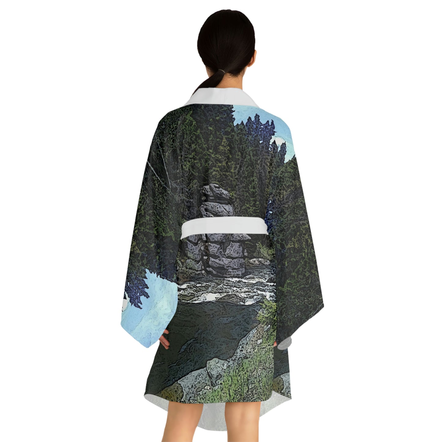 Long Sleeve Kimono Robe ..."I Am Innocent" ... Tricky-Dick Immortalized ... Nixon Rock: Along The River ... Central Idaho, Summer 2020 ... Original Works ...
