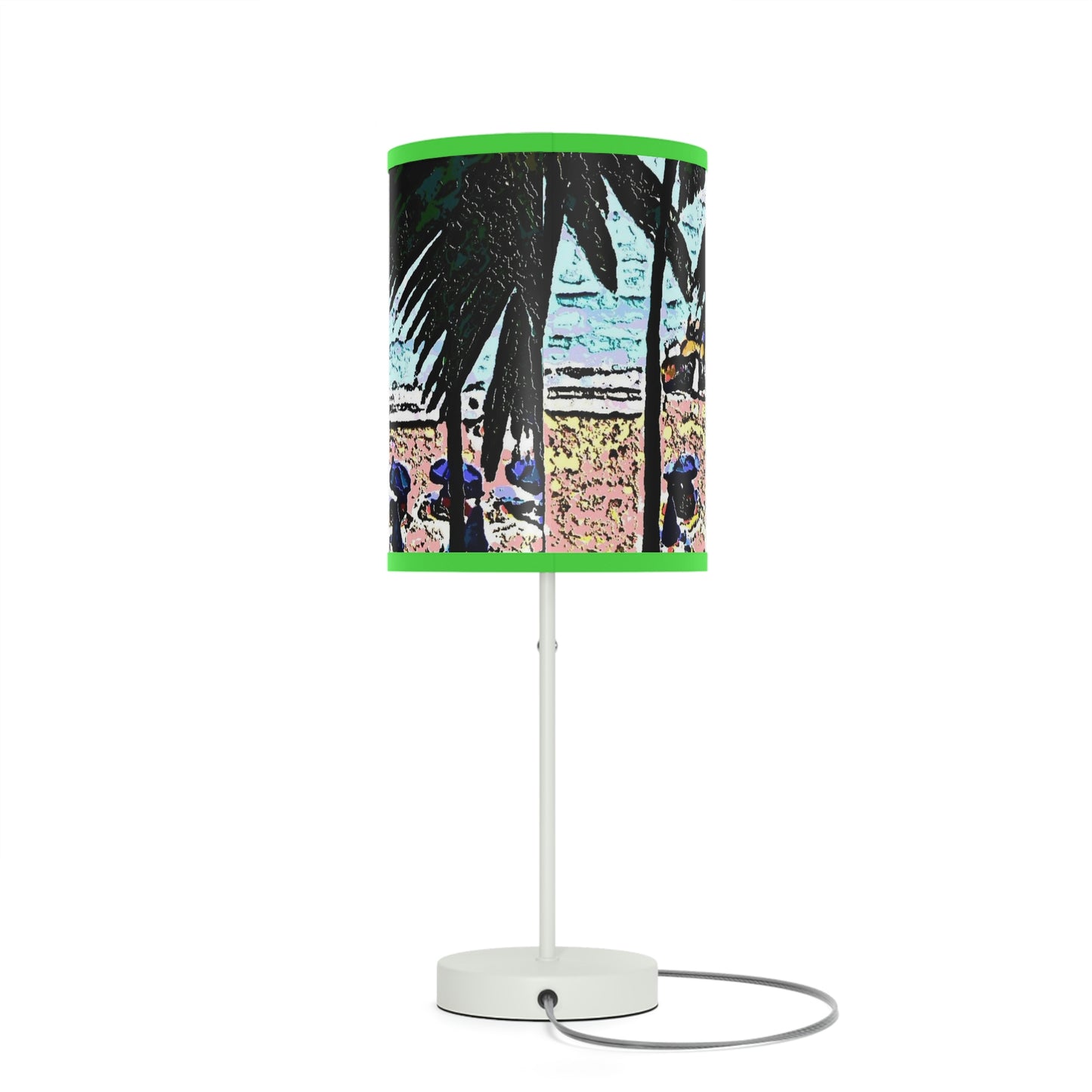 Lamp on a Stand, US|CA plug ... "A Beautiful Beach Amongst The Palms" ... The Outrigger Waikiki, Honolulu, Oahu ... Original Works ...