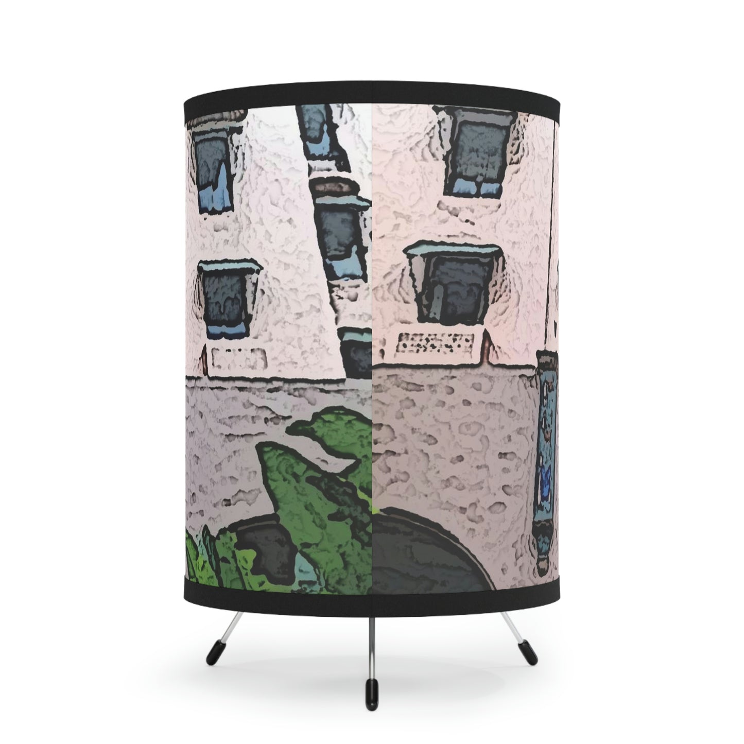Tripod Lamp with High-Res Printed Shade, US\CA plug ...  "La Grande Entree" At: 'The Pink Palace' ... The Royal Hawai'ian ... Honolulu, HI ... '27Oct2014' ... Original Works ...