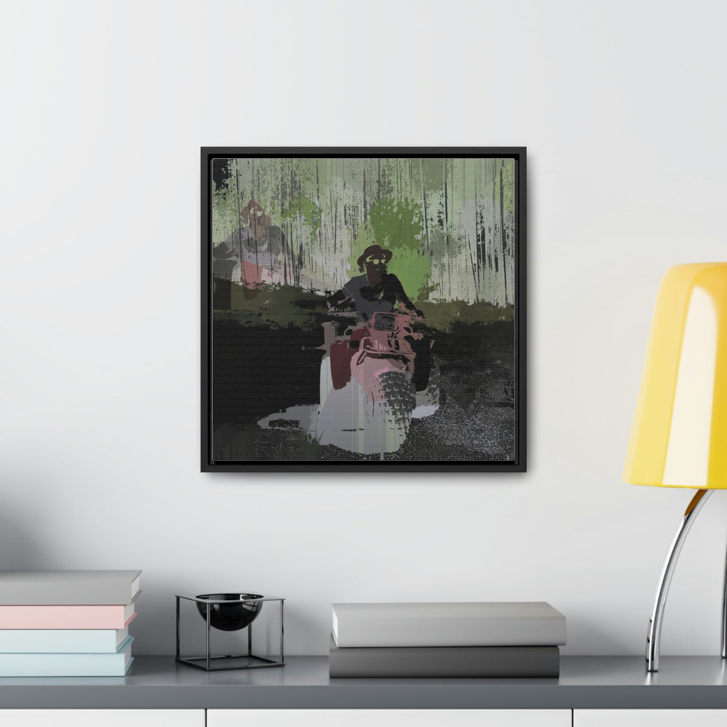 Gallery Canvas Wraps, Square Frame ...  3-Wheeln' N' Groovin The Mountain Roads ... Central Idaho ... Original Works ...