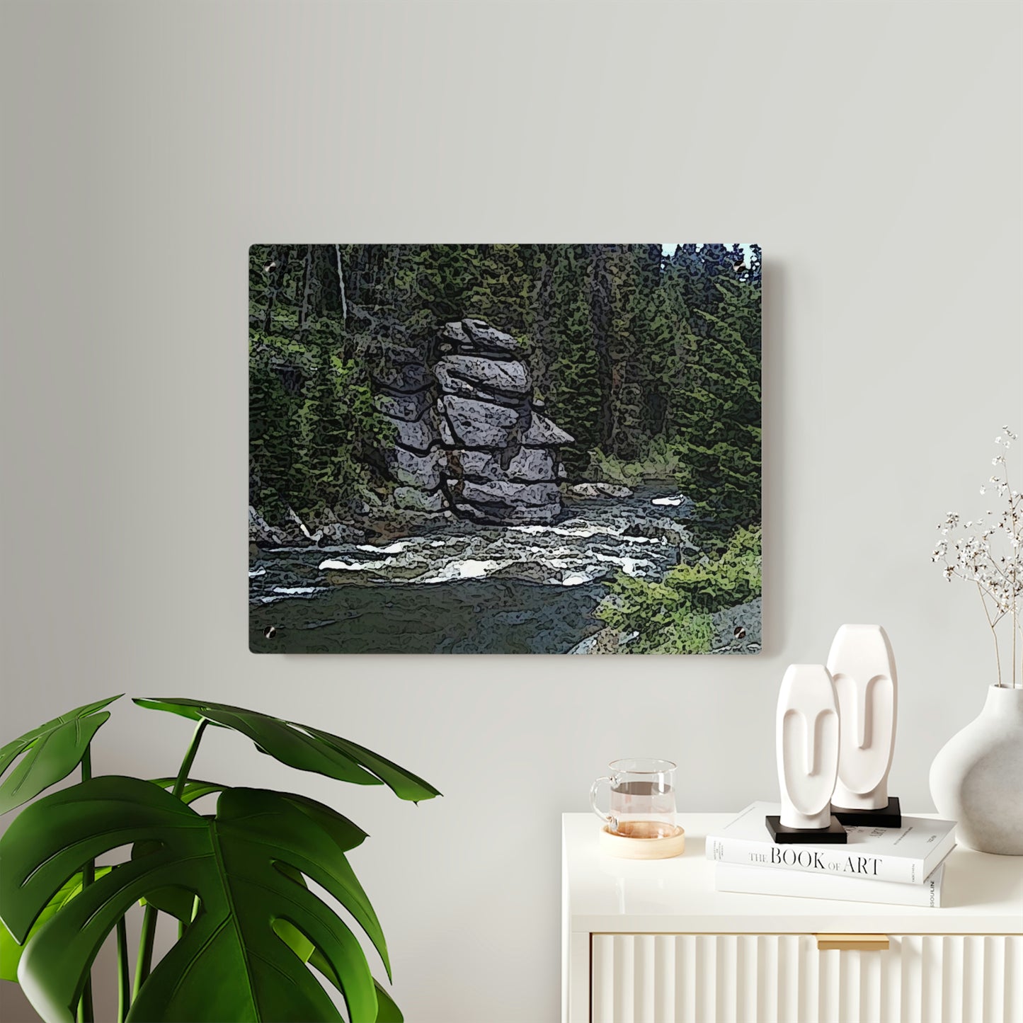 Acrylic Wall Art Panels ... "I Am Innocent" ... Tricky-Dick Immortalized ... Nixon Rock: Along The River ... Central Idaho, Summer 2020 ... Original Works ...