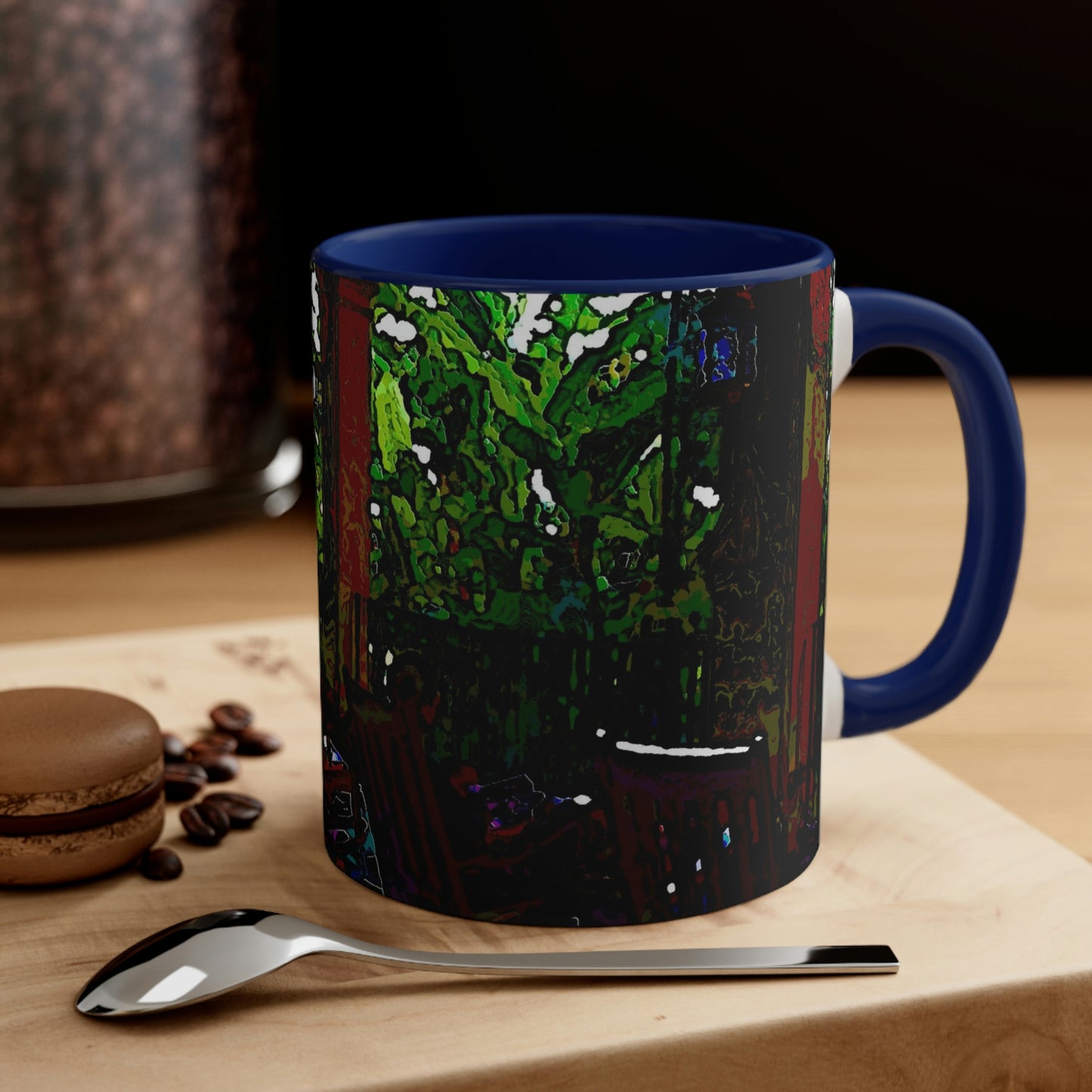 Accent Coffee Mug, 11oz ...  Lanai & Rocking Chairs At: 'The Pink Palace' ... The Royal Hawai'ian ... Honolulu, HI ... '27Oct2014' ... Original Works ...