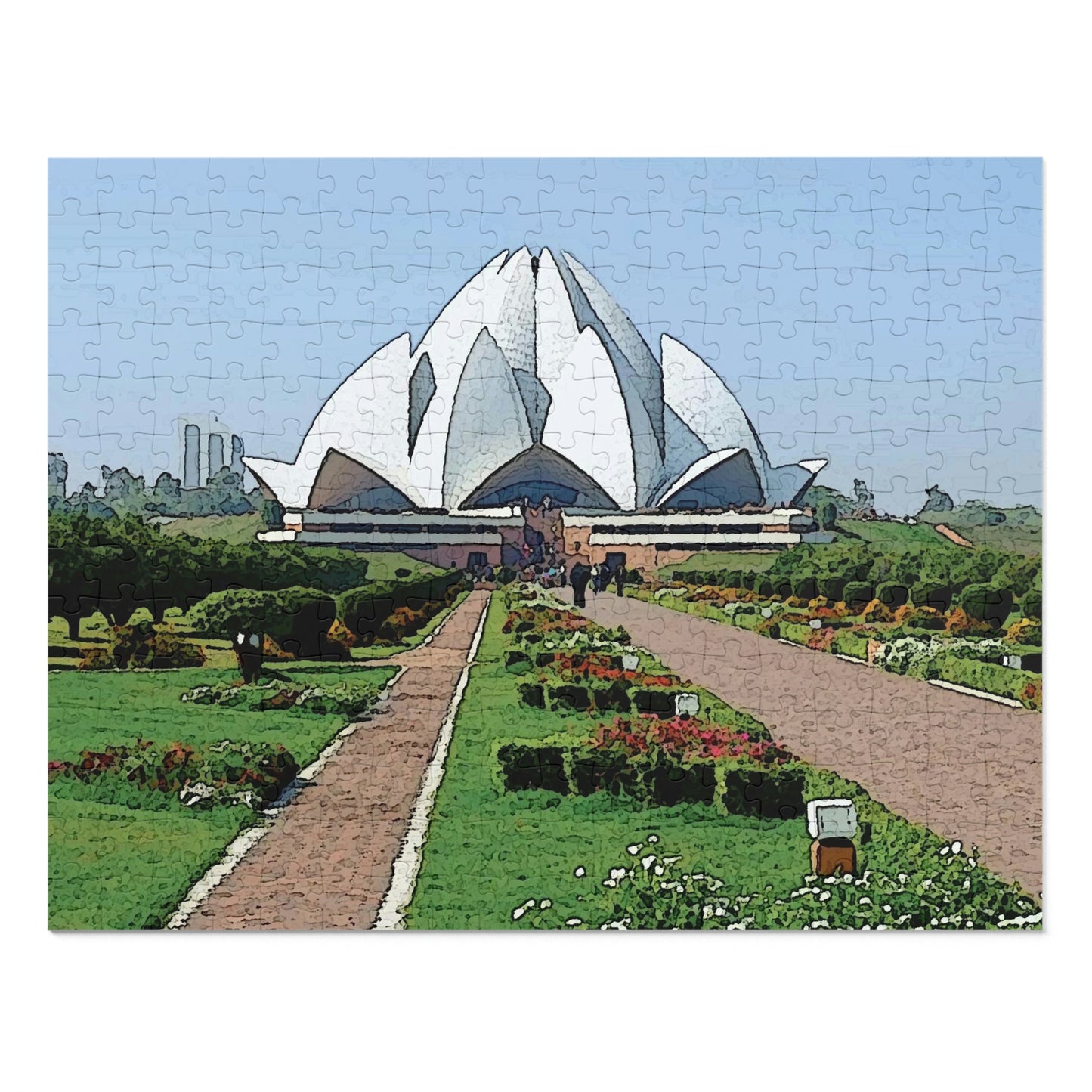 Jigsaw Puzzle (30, 110, 252, 500,1000-Piece) ... 'Bahai'i House-Of-Worship' ... "Lotus Temple: Delhi, India, 2008" ... Original Works ...