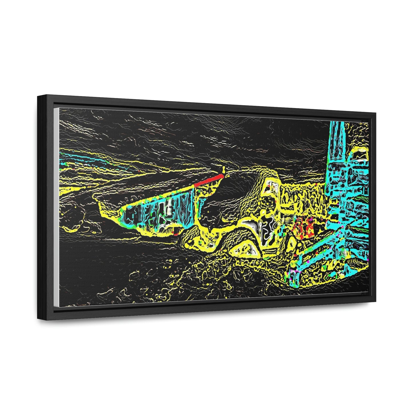 Gallery Canvas Wraps, Horizontal Frame ... "Snow Vehicle In Snow Storm At-Rest" ... Circa 12Mar23 ... Central Idaho ... 18-Hours Rendering Time: Original Works ...